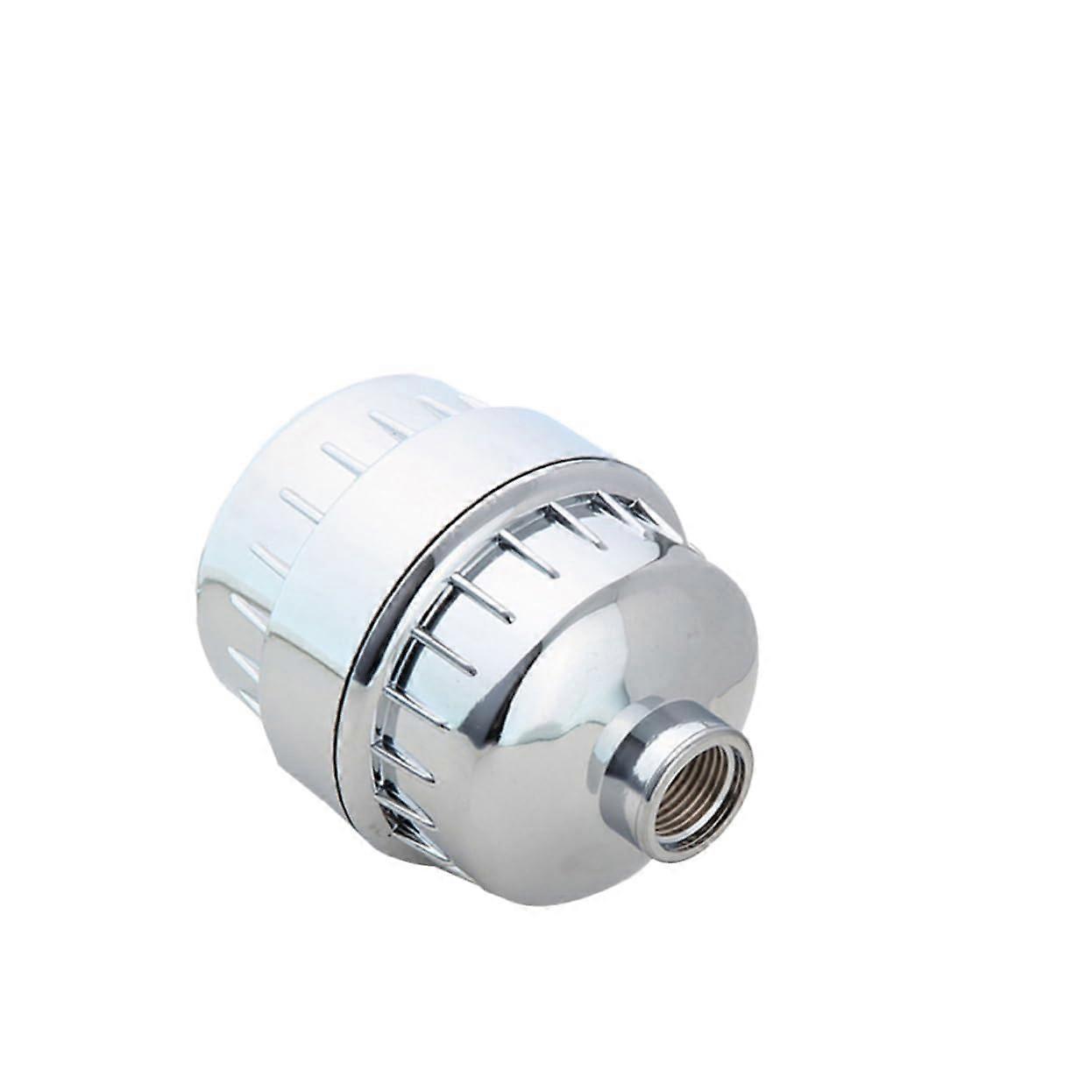 Shower Head Silver Nickel Chrome Filter Scale Algae Prevention Easy Filter Change Compatible With Fixed Rain Handheld