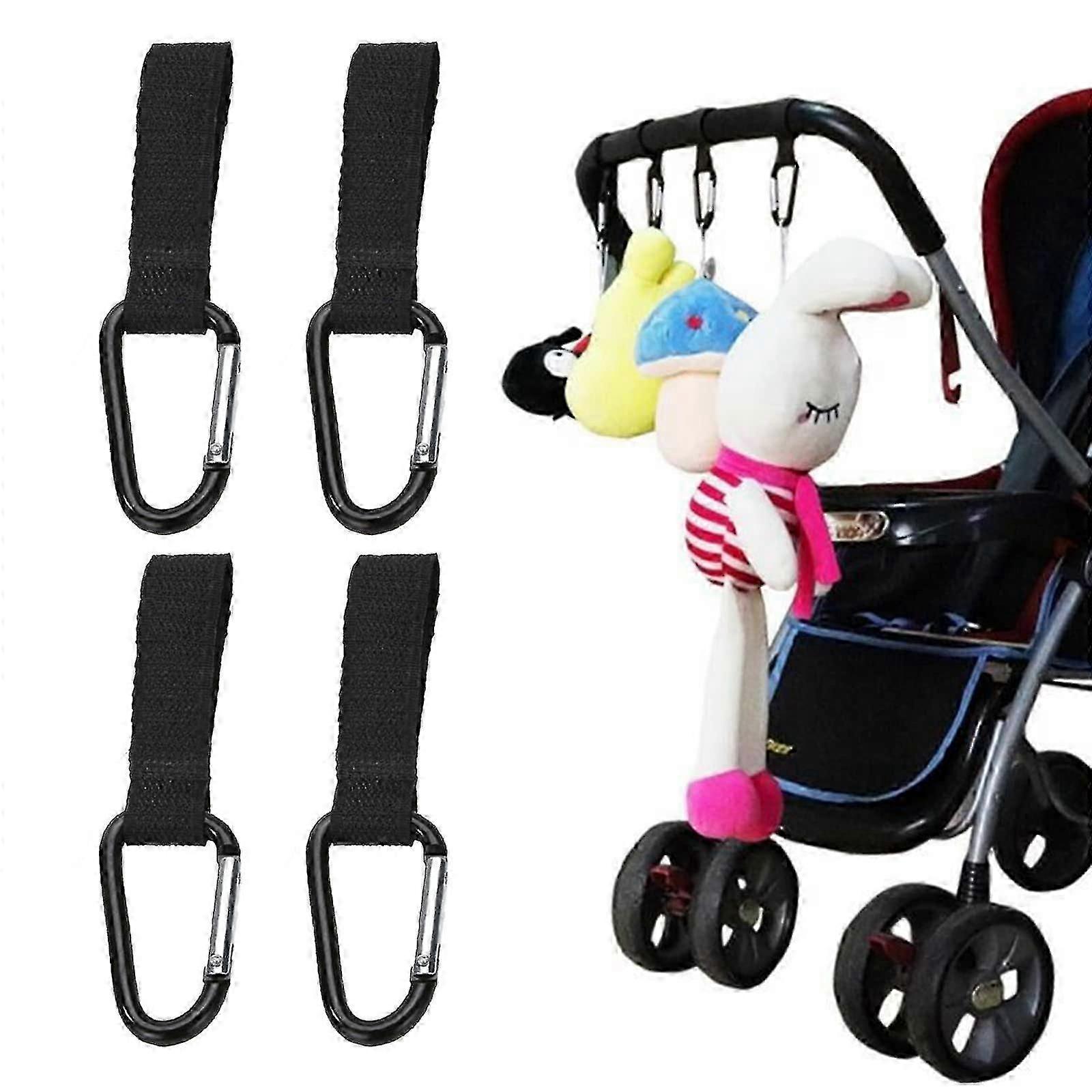 4 Pcs Stroller Hooks Buggy Clips Universal Fit Hooks Hook Your Shopping Bags Handbag Safely On Your Pushchair