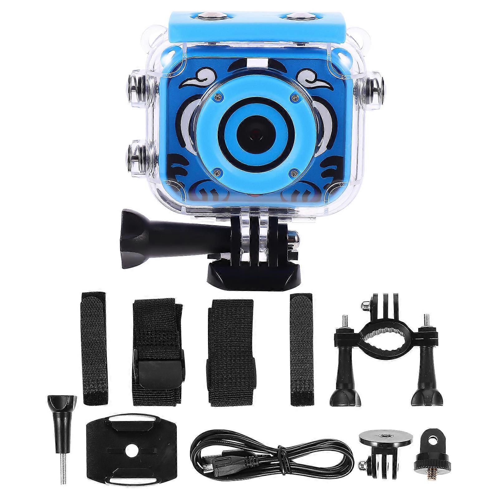 Kids Digital Camera High Definition Children Outdoor Activities Abs Blue with USB 2.0 1Set