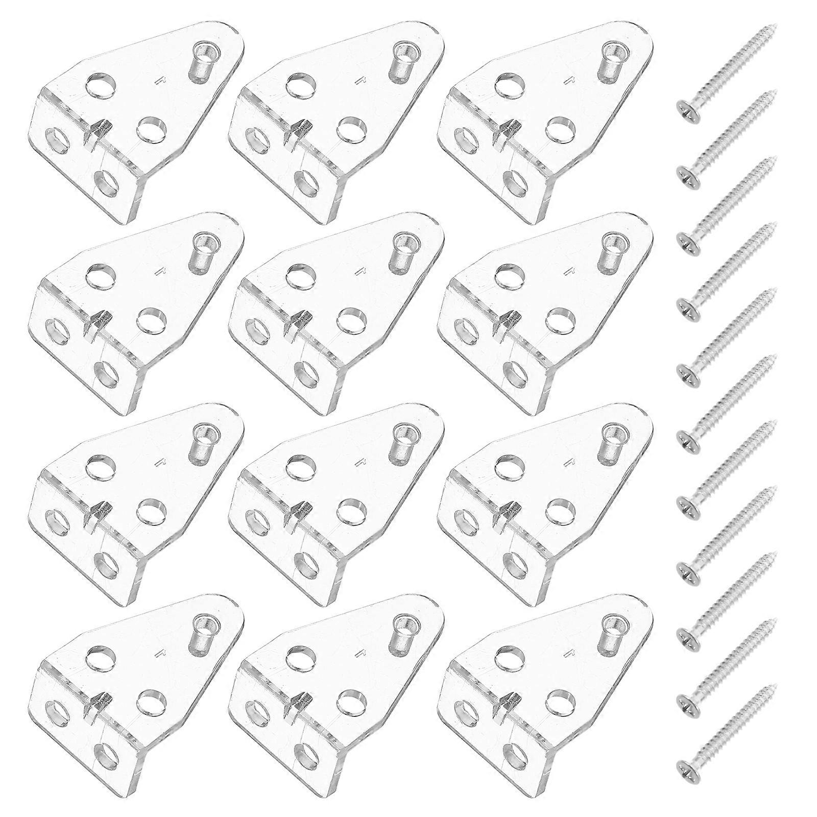 Transparent Window Blind Brackets for Horizontal Blinds 24Sets with Screws