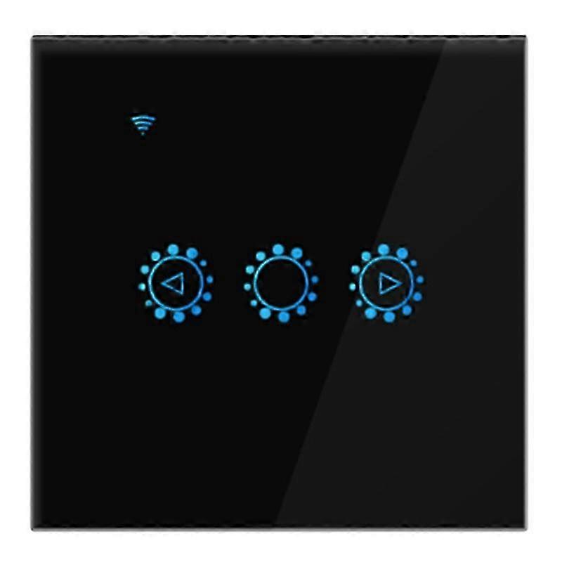 Smart Dimmer LED Press Wifi Light Switch Smart Bulb Dimmer Wall Switch EU/UK with APP Voice for Alexa, Google Home,Black