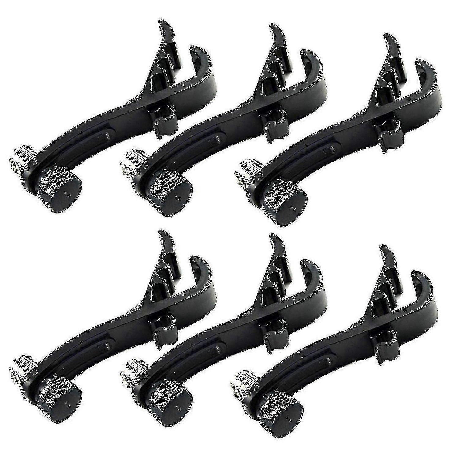 6pcs Shockproof Microphone Drum Rim Clip tom Snare Mount Mic Clamps Holder Wyelv Edition c