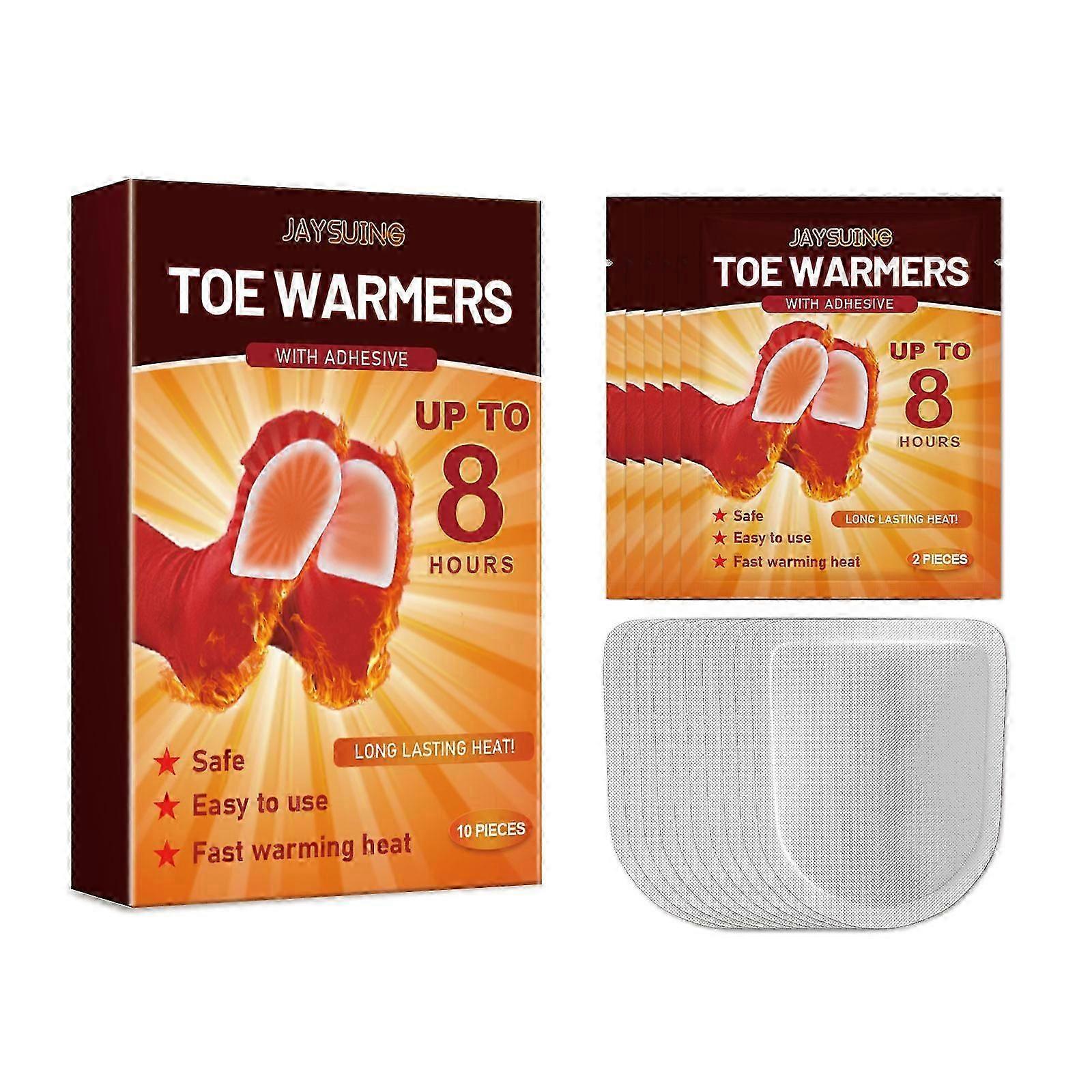 Jaysuing Warm Foot Patches (Boxed Set of 5 Pairs) Self-Heating Compact and Portable Foot Warmer Pads for Quick Heating and Warmth