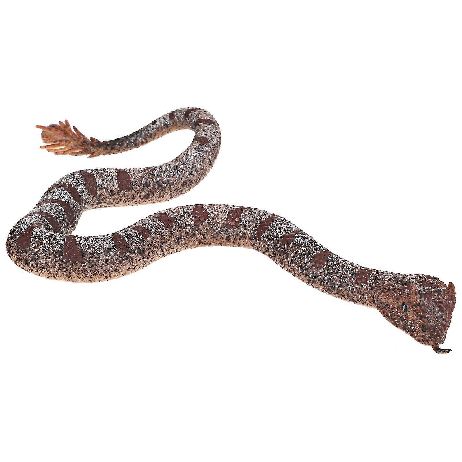 Realistic Rubber Snake Garden Prop for Scaring Birds and Squirrels – Flexible TPR Silicone Pseudocerastes Urarachnoides Decoration for Halloween