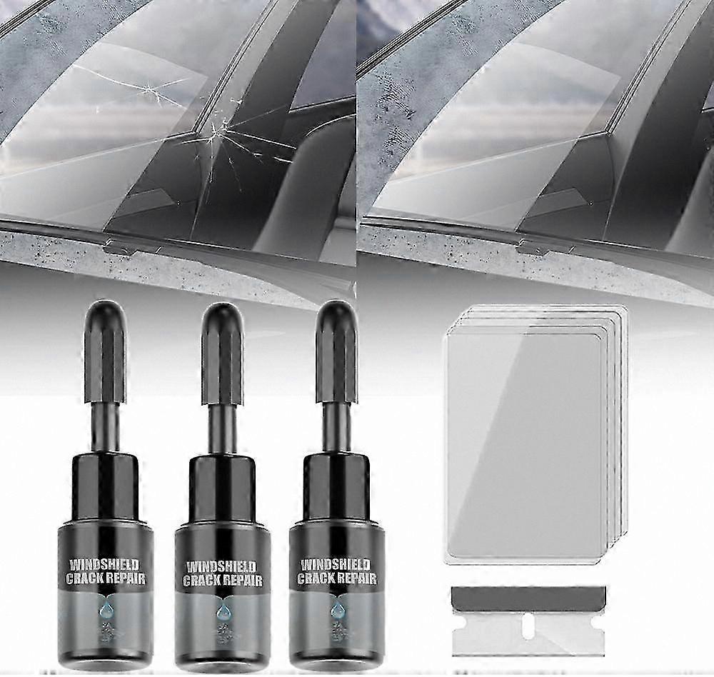 Auto Glass Chip Repair Solution, Advanced Windshield Crack Fixing Kit with Fluid for Car Window Damage Restoration