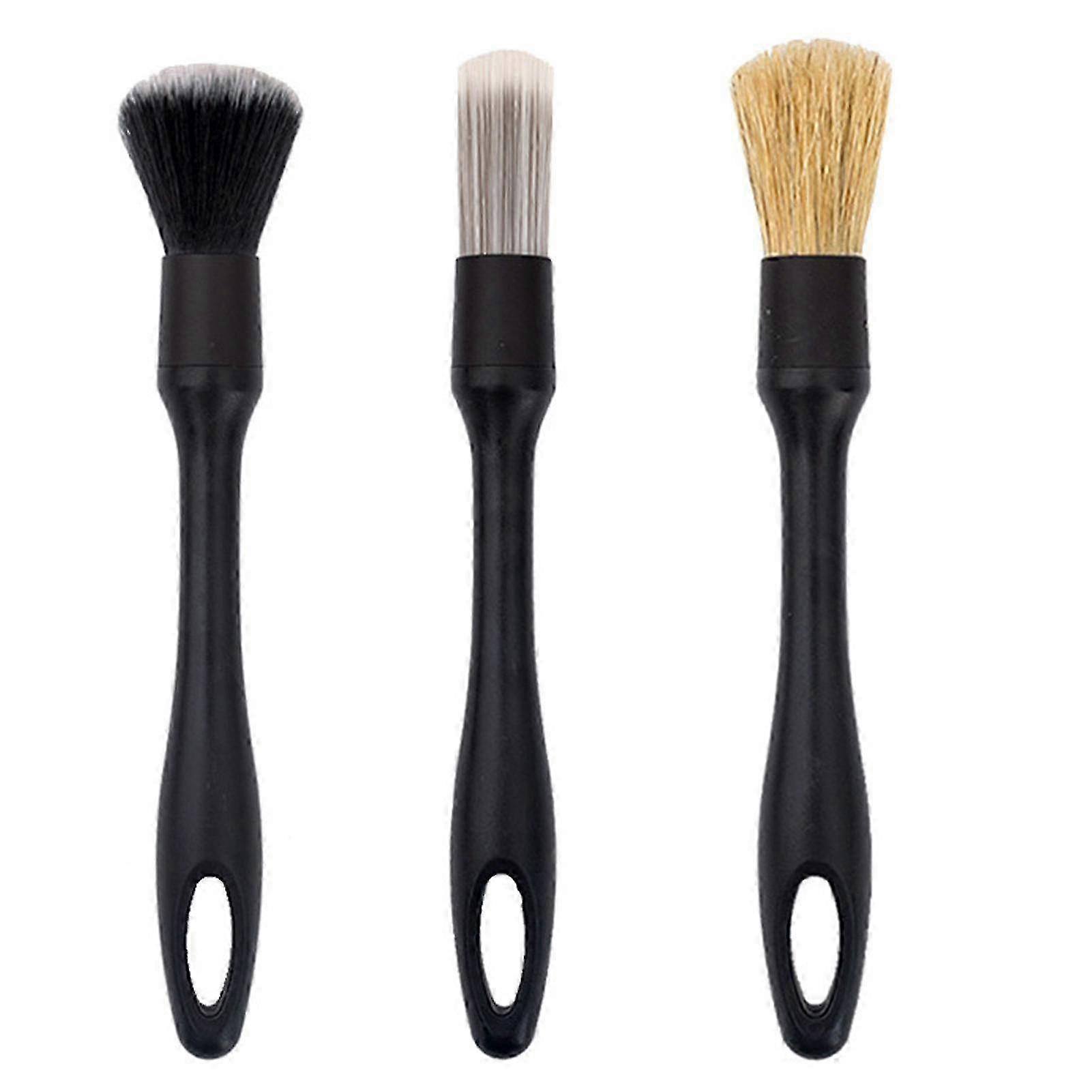 3pcs Cleaning Tool Ultra Soft Reusable Car Detailing Brush Set Inte...