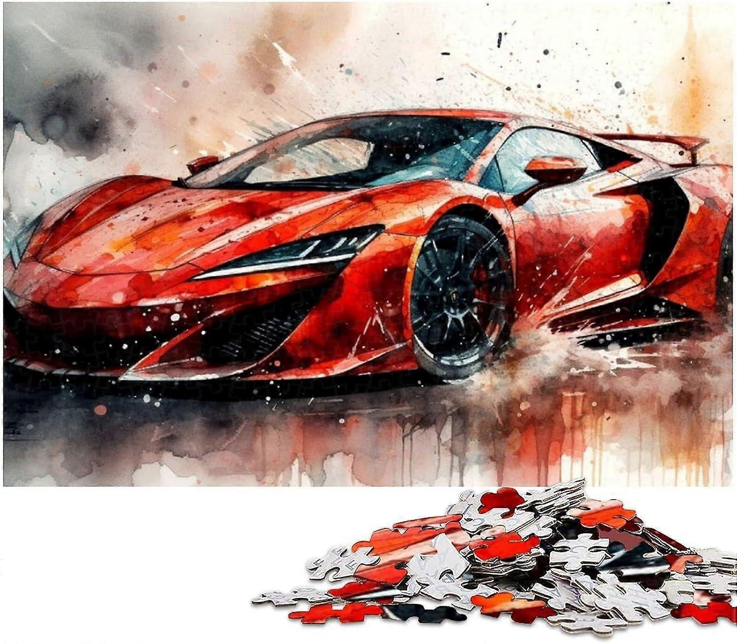 1000/500/300ピースパズルゲームスポーツカージグソーパズル子供用ウッドジグソーパズルPTPT 3765