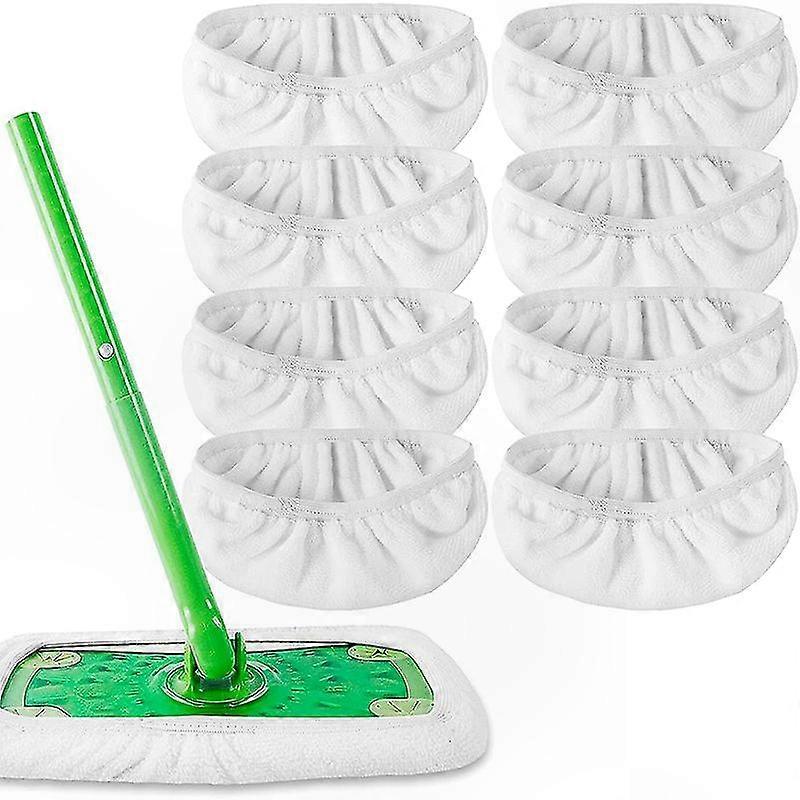 Microfiber Cleaning Pads 8-Pack for Mopping and Dusting Floors