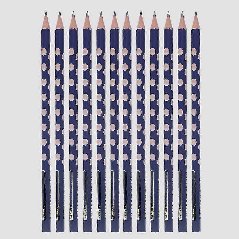 12Pcs Triangular Beech HB Pencils for Writing Drawing Correction School Stationery