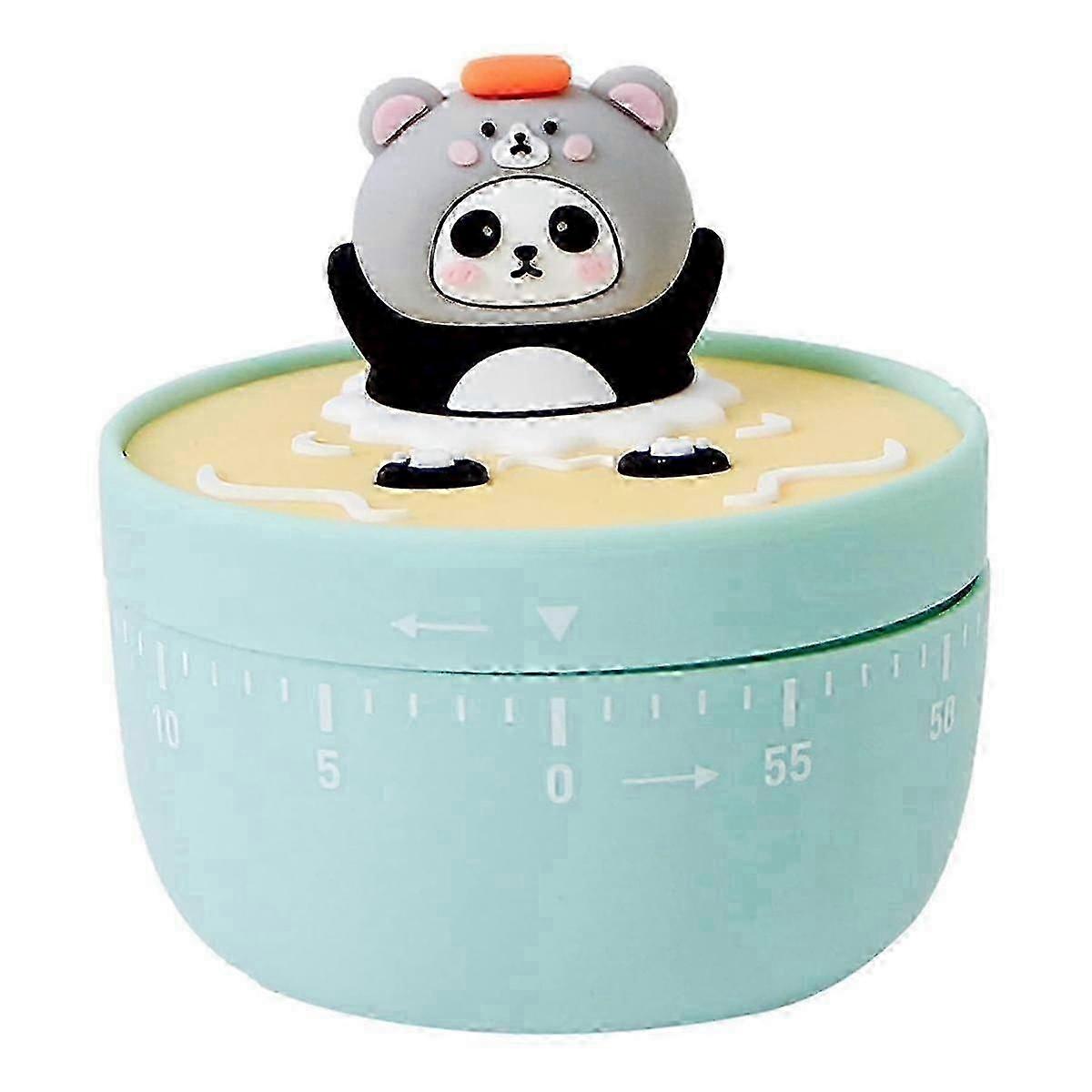 Manual Kitchen Timer for Cooking and Baking - Panda Brand 60-Minute Child-Friendly Design