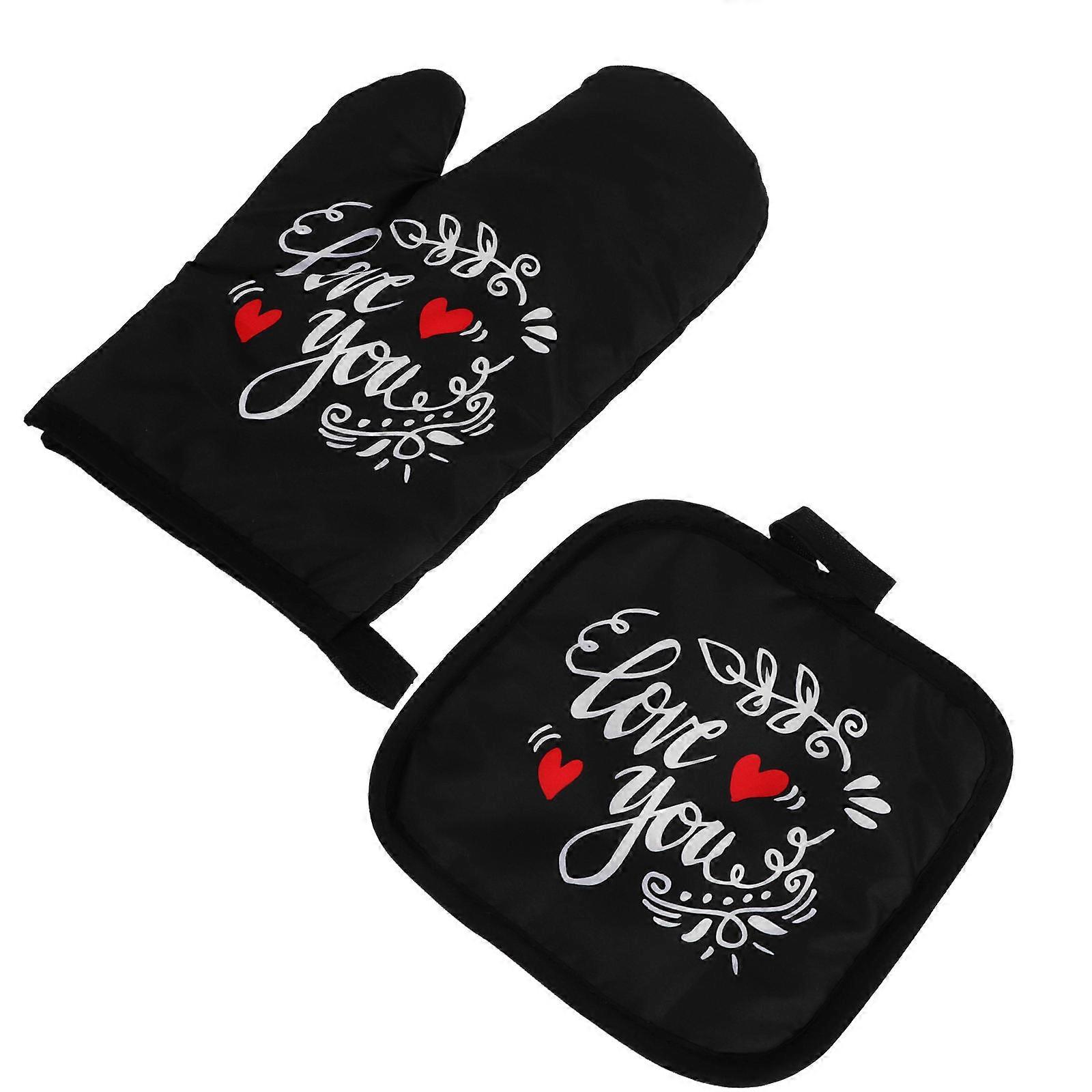 Heat Resistant Kitchen Gloves, Non Slip Reusable Oven Mitts for Cooking, Baking, Microwave, and Grill Use – & Convenient with Hanging Loops