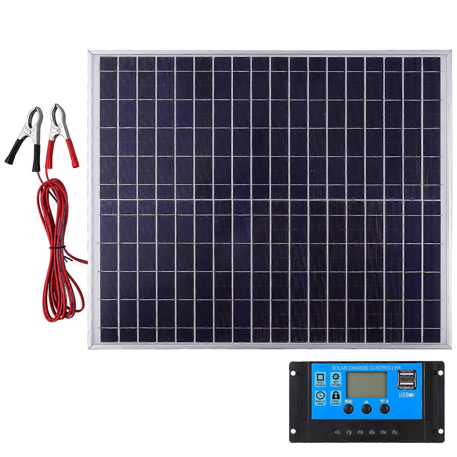 High Efficiency Solar Panel 1 Set Ideal For Motorcycle Charging With Comprehensive Protection 15.9X13.2X0.7in