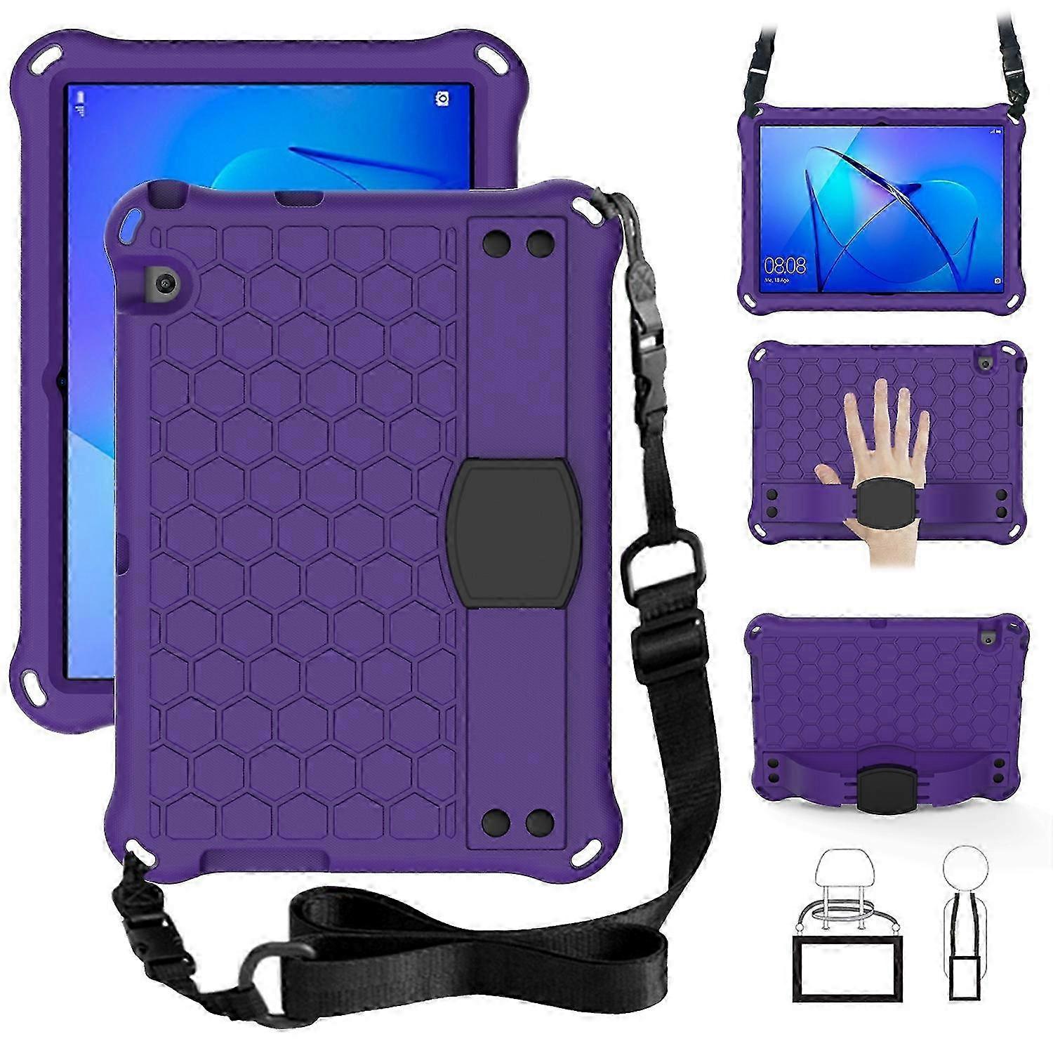 For Huawei MediaPad T3 10 Honeycomb Design EVA + PC Material Four Corner Anti Falling Flat Protective Shell With Strap 2025