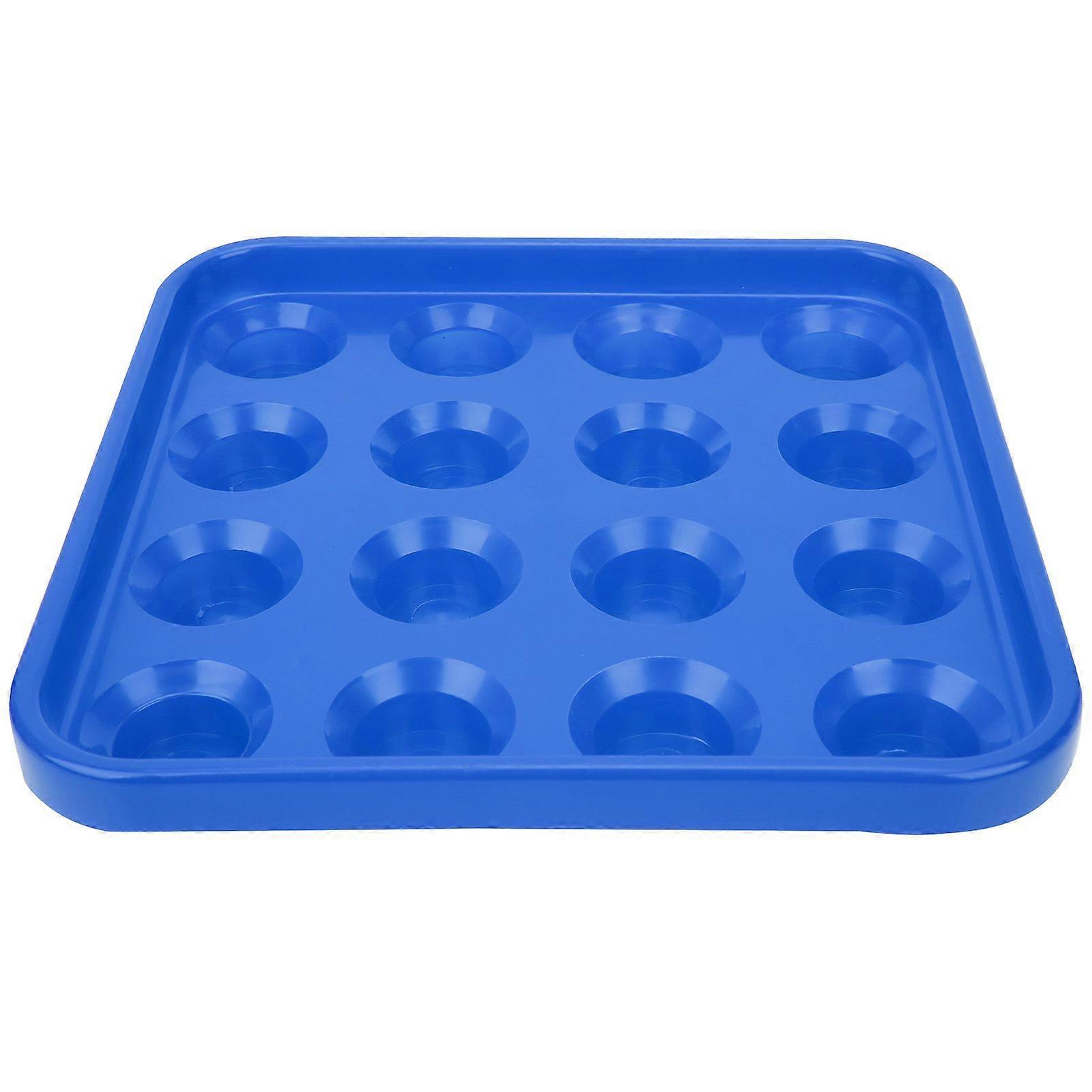 16 Holes Pool Snooker Billiard Ball Storage Holder Tray Billiards Supplies AccessoriesBlue