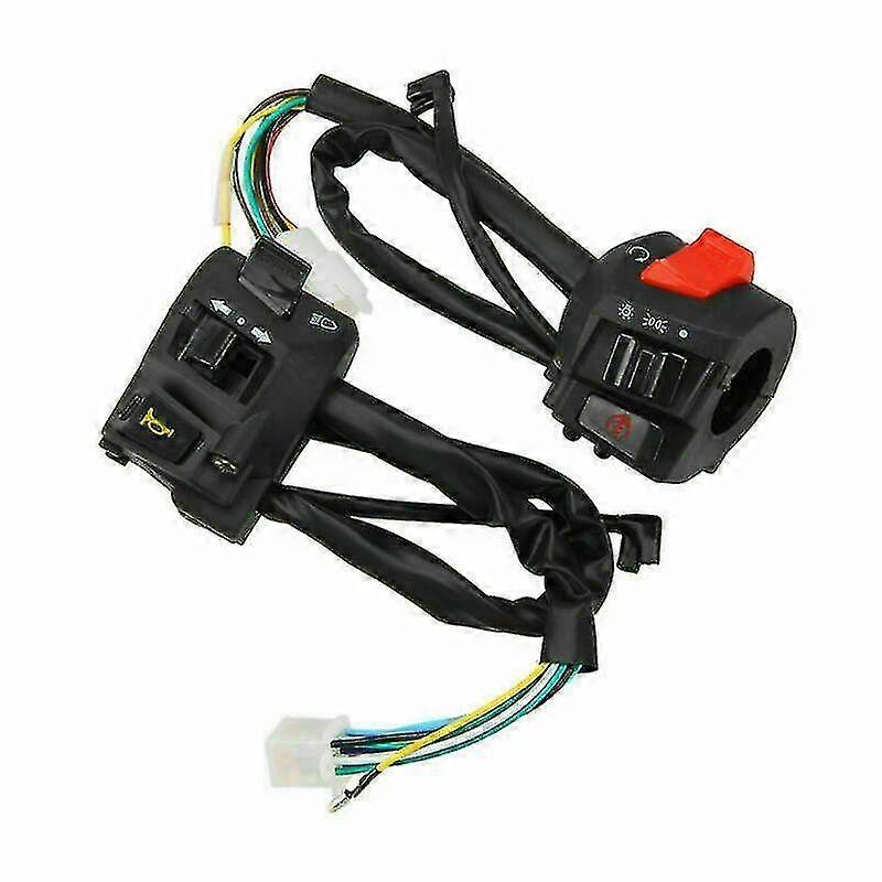 Motorcycle Left and Right Switch Assembly 12V Universal Controller Compatible with Vespa Kymco Piaggio Aprilia