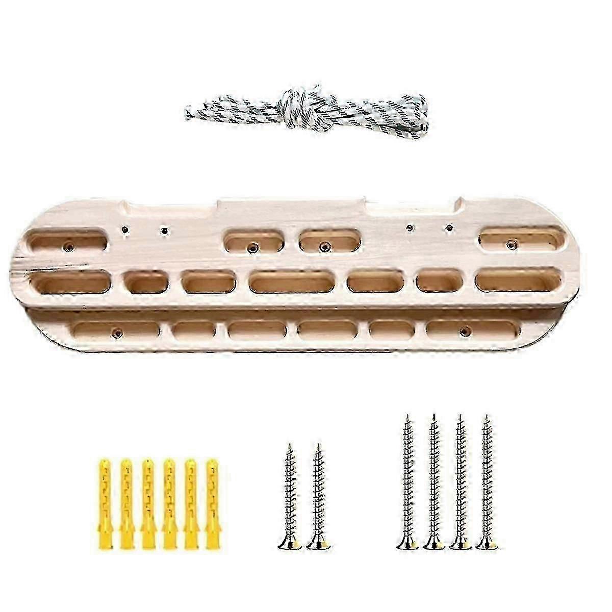 Portable Rock Climbing Fingerboard with Adjustable Mounts for Grip Strength Training and Home Workouts