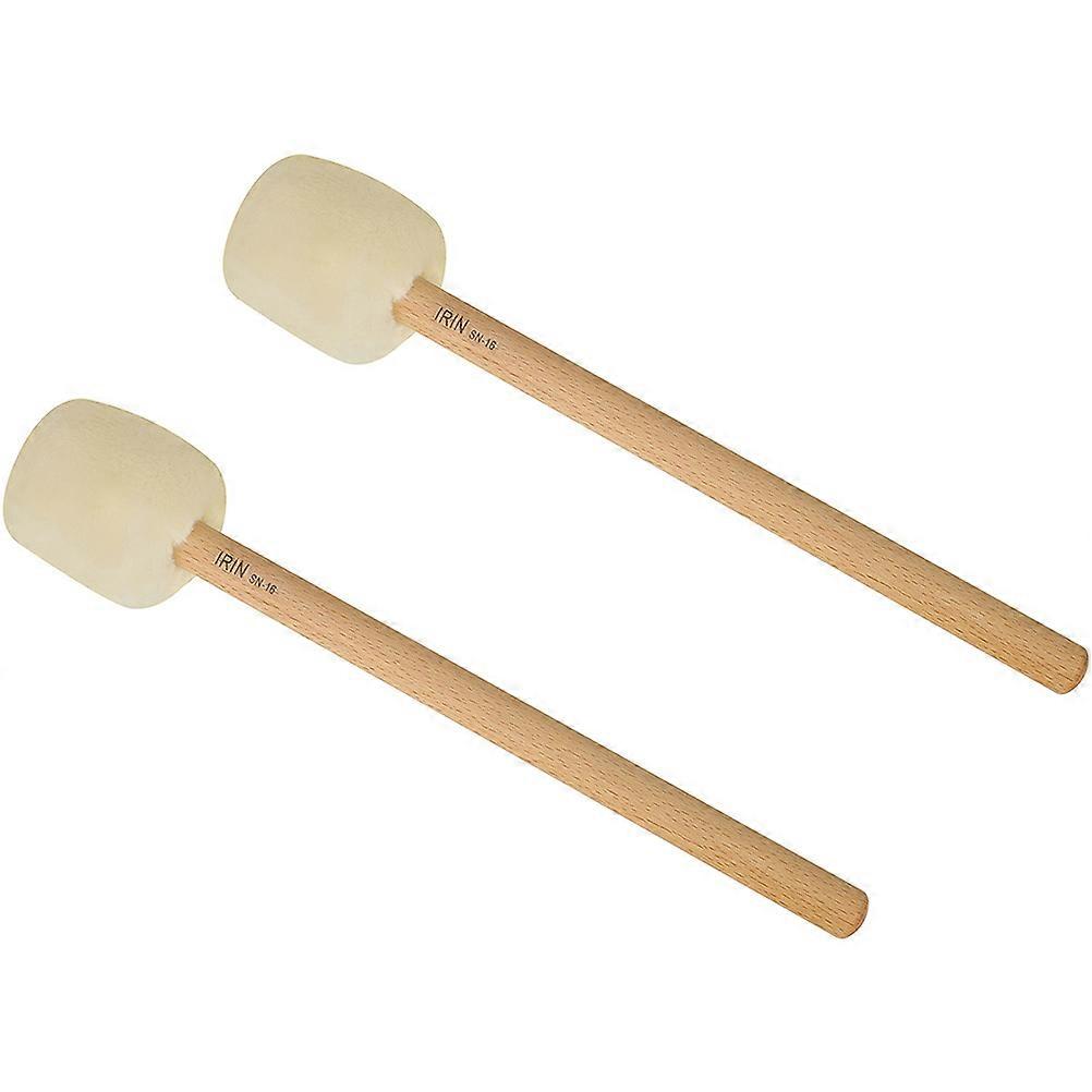 Felt Drum Mallet Bass Drum Stick for Play Use 2Pcs Plush Head
