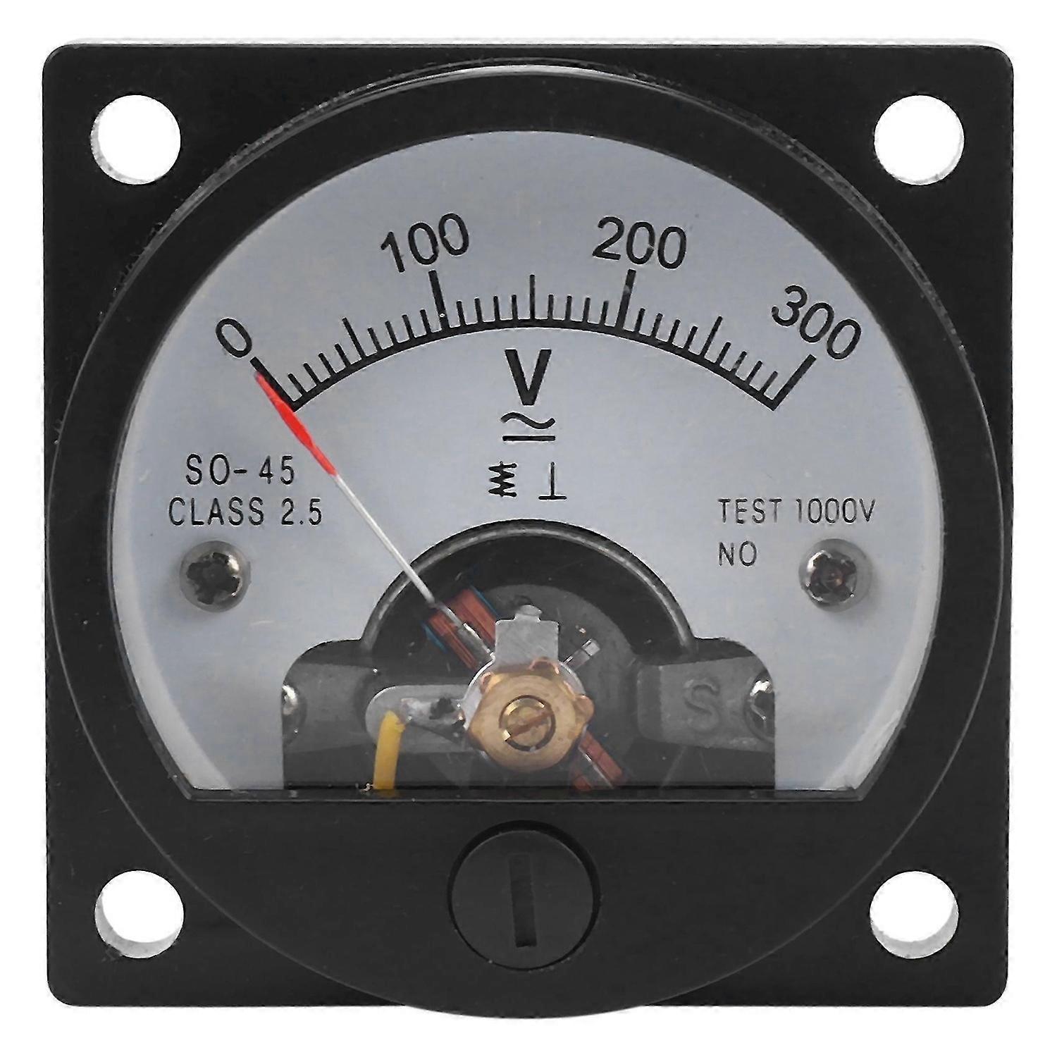 AC 0-300V Round Analog Dial Panel Meter Voltmeter Gauge