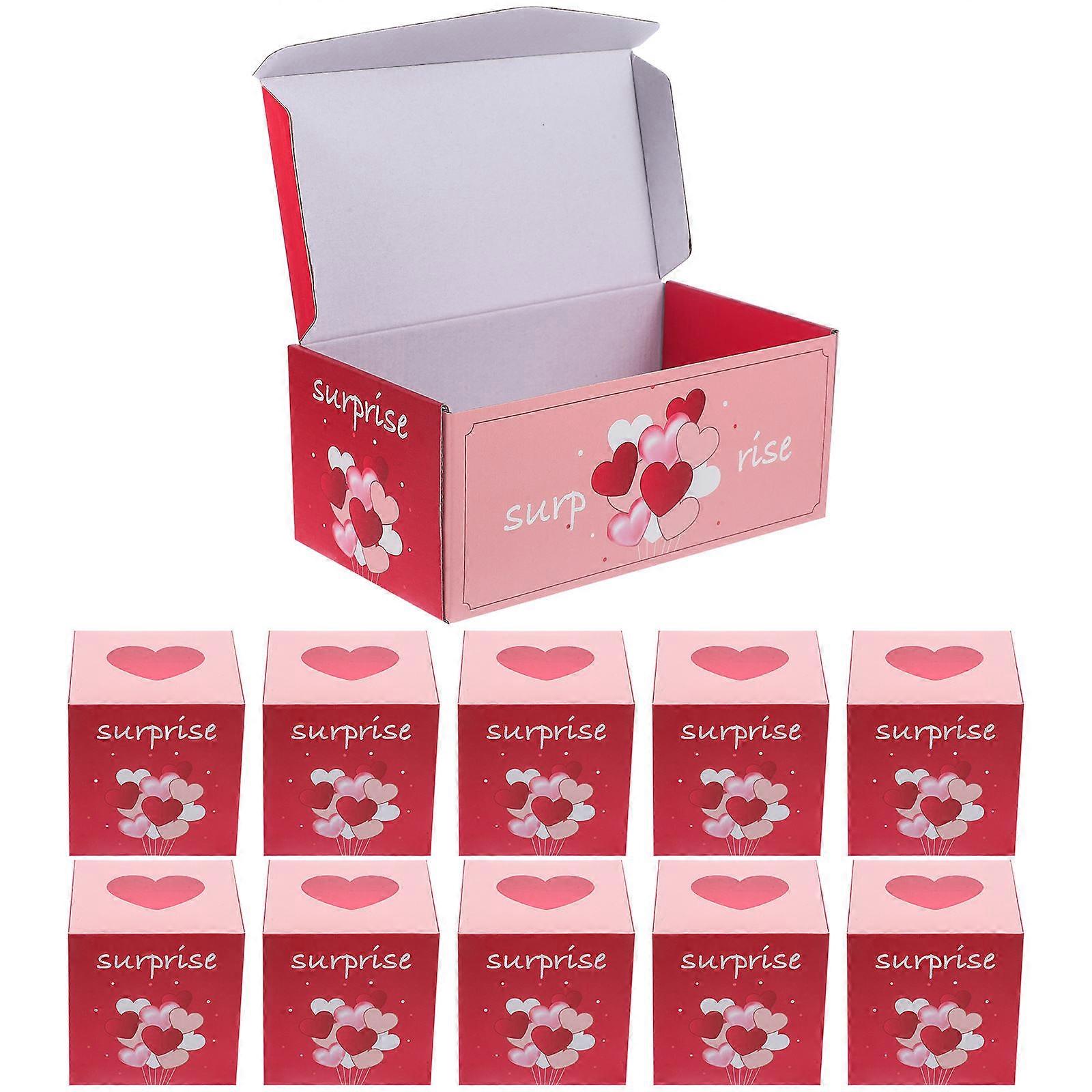 Small Treat Boxes Valentine's Day Lovers Paper Assorted Color Gift Packaging 1Set