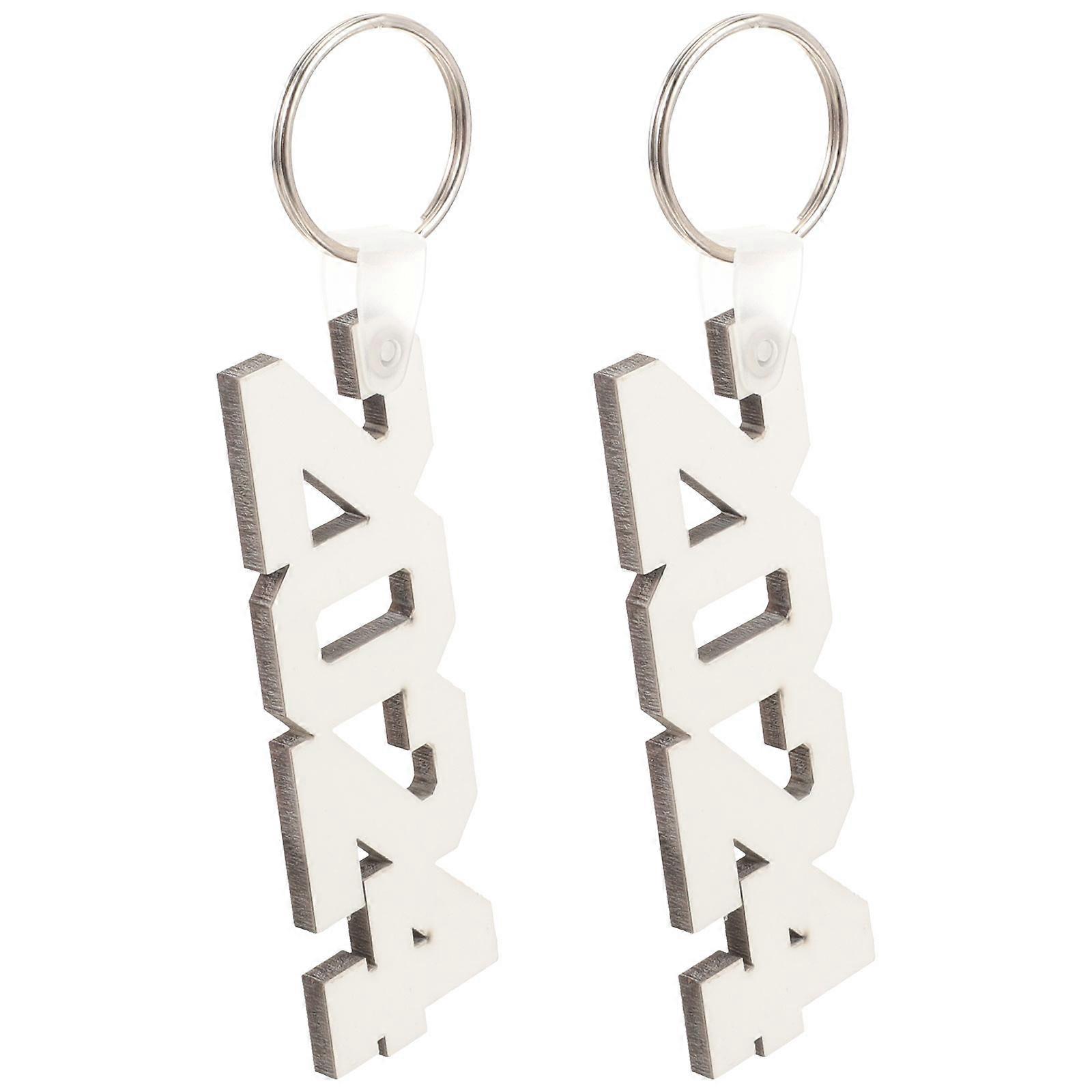 Heat Transfer Sublimation Keychain Sublimation Blanks for Pendant Wood Ivory Engraving Application 2Pcs