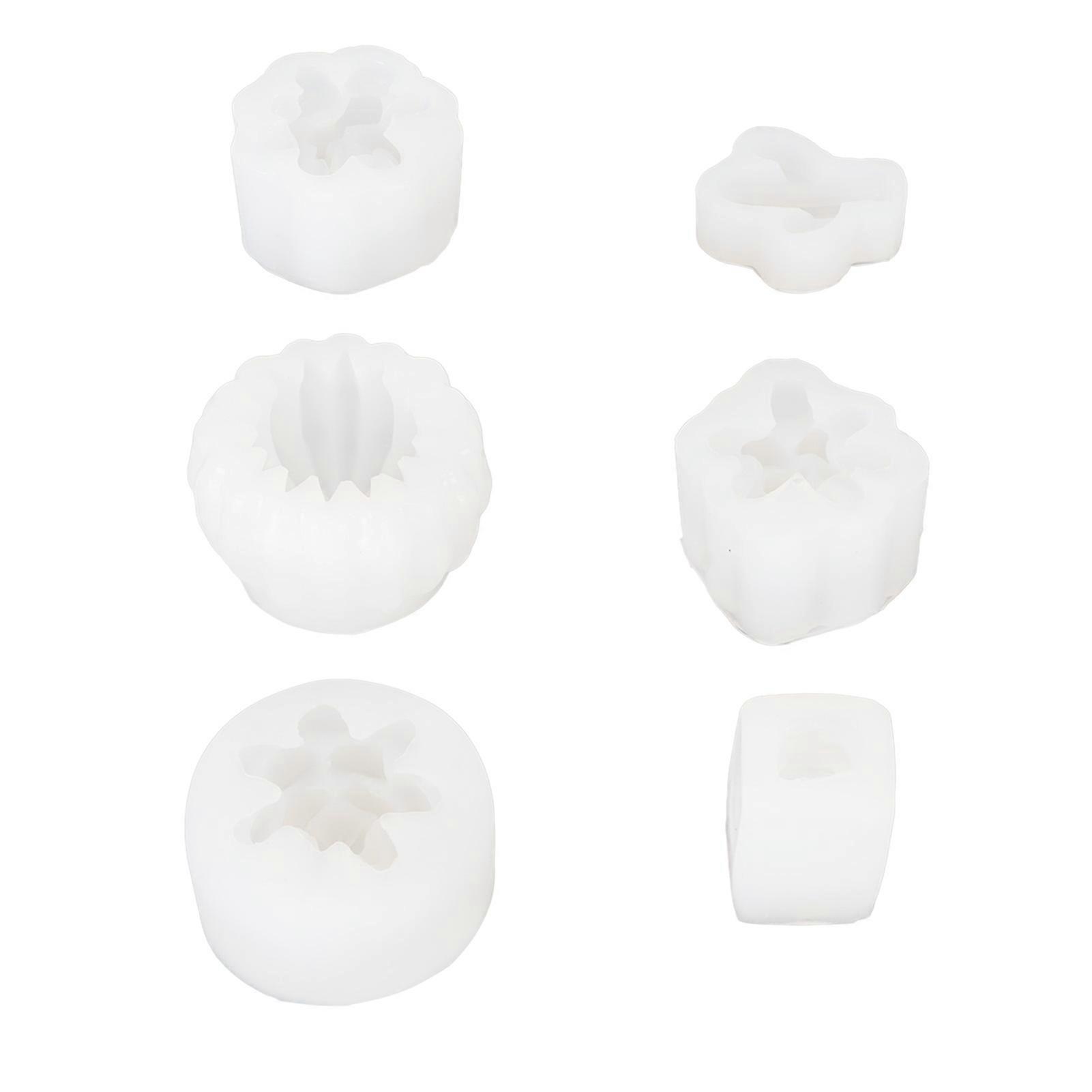 6Pcs Succulent Silicone Candle Molds, Assorted Sizes 29-64mm