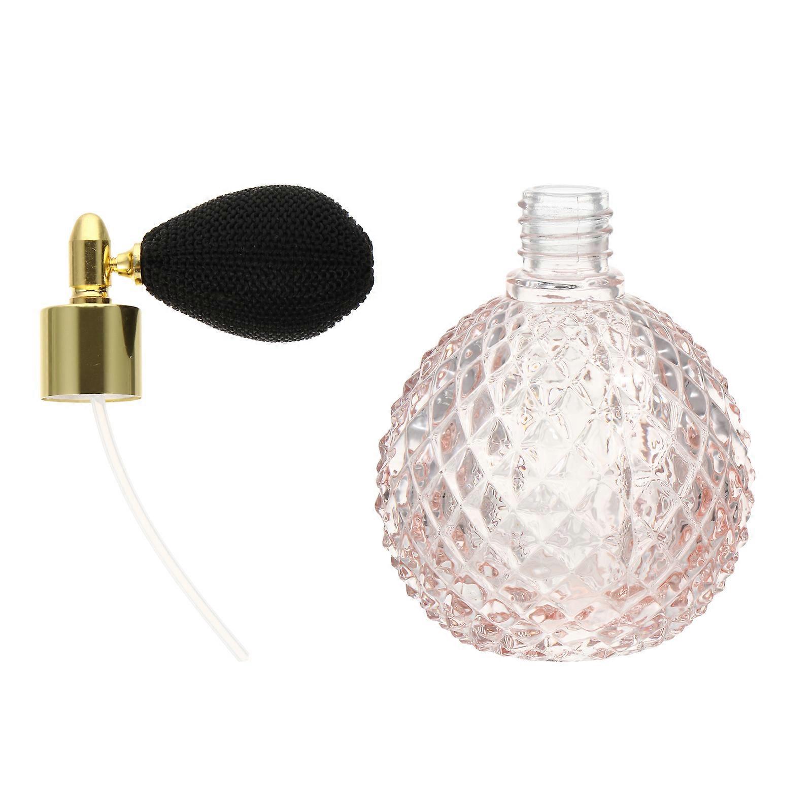 Refillable Vintage Perfume Bottle Glass Container Pink Storage Ornament 1 Set