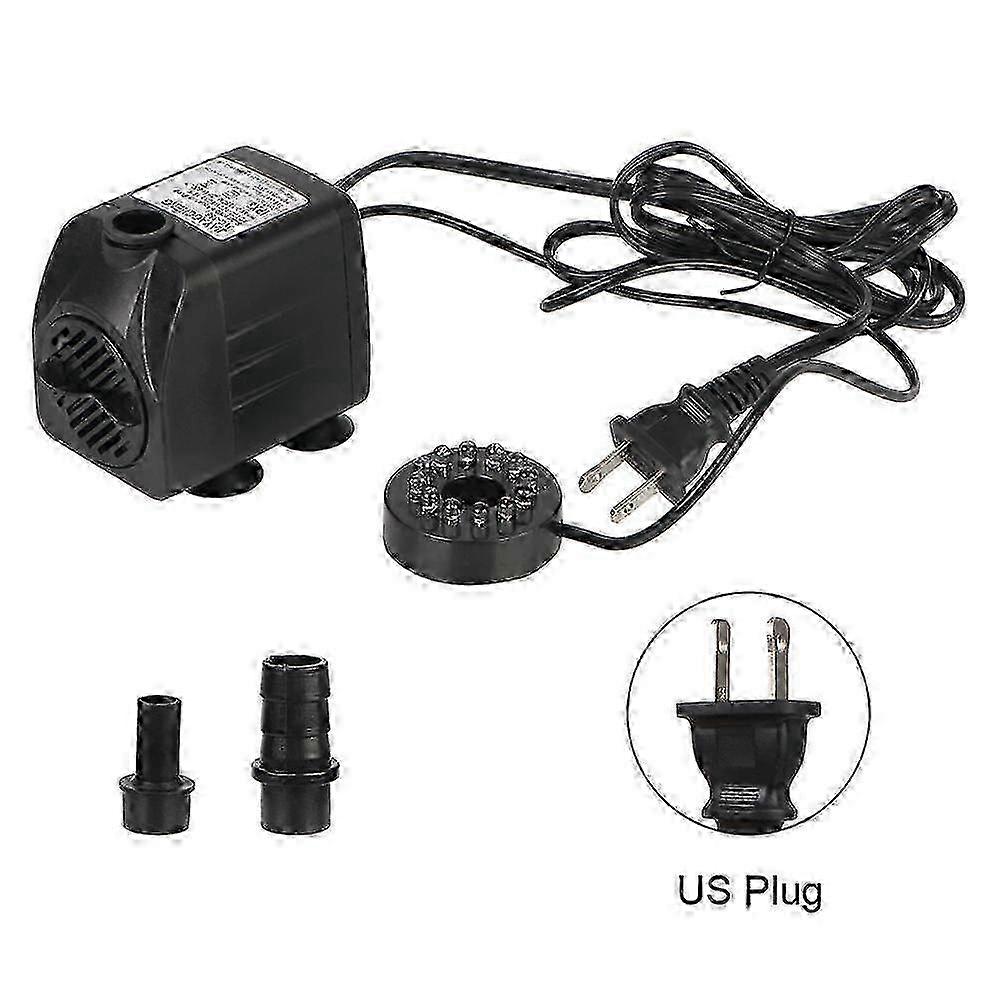 12 LED Light Ultra-Quiet Submersible Fountain Water Pump with Power Cord