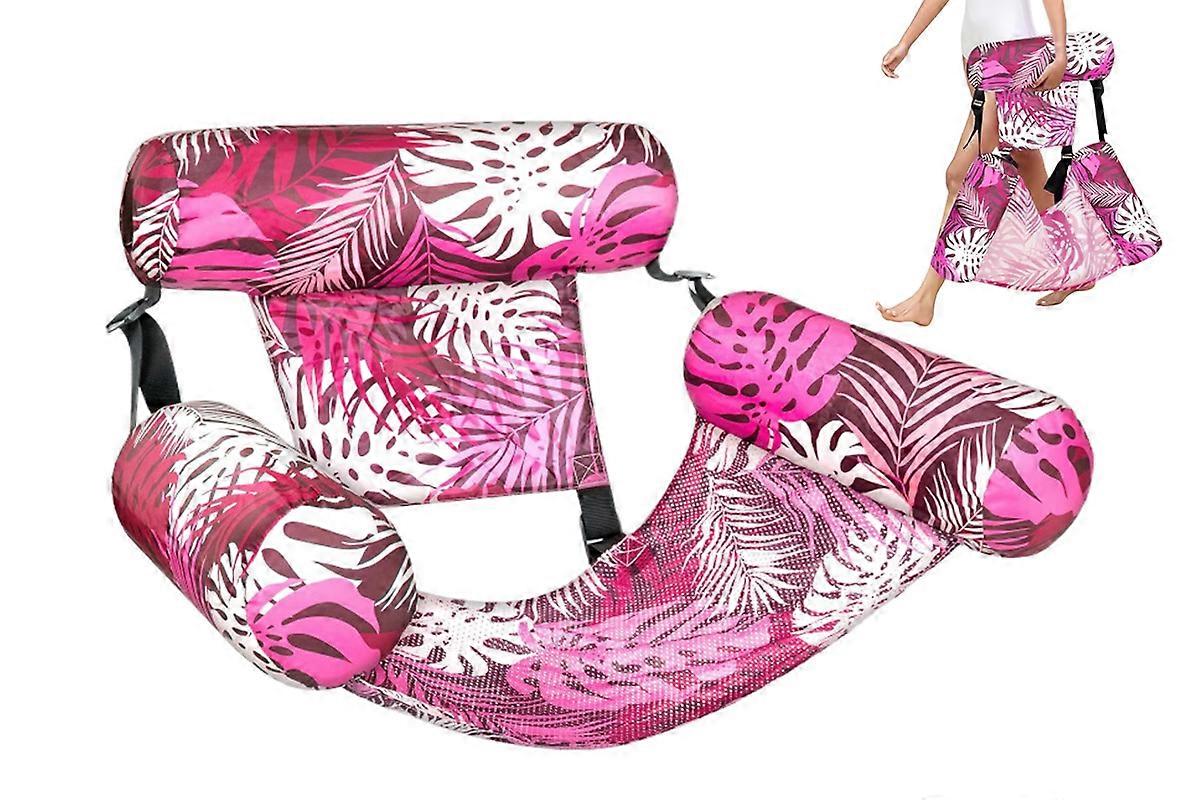 Inflatable Pool Floats Adult Floating Lounge Chairs for Party Water Beach-Pink