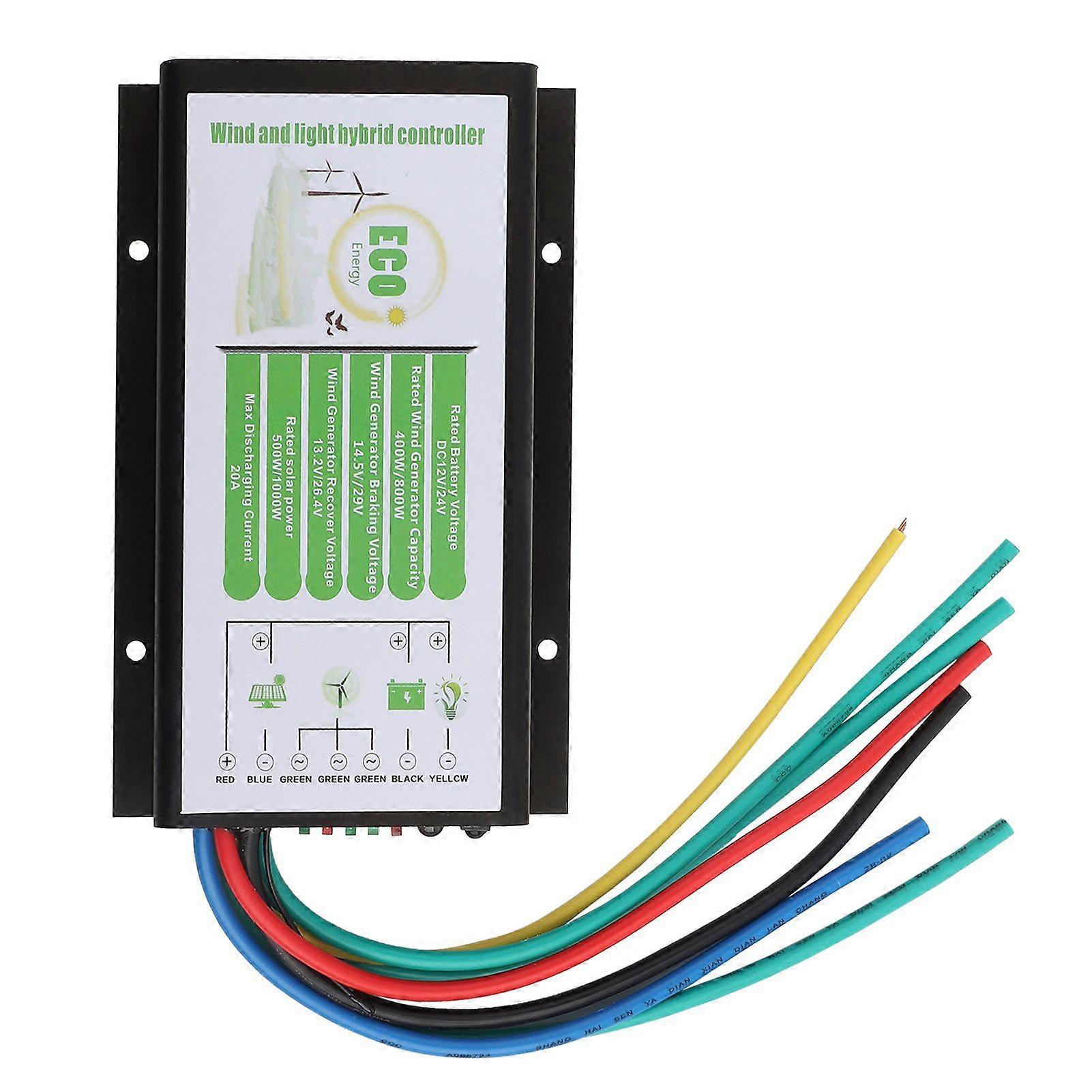 12/24V 400/800W Wind 500/1000W Solar Energy Hybrid Charge Generator Controller