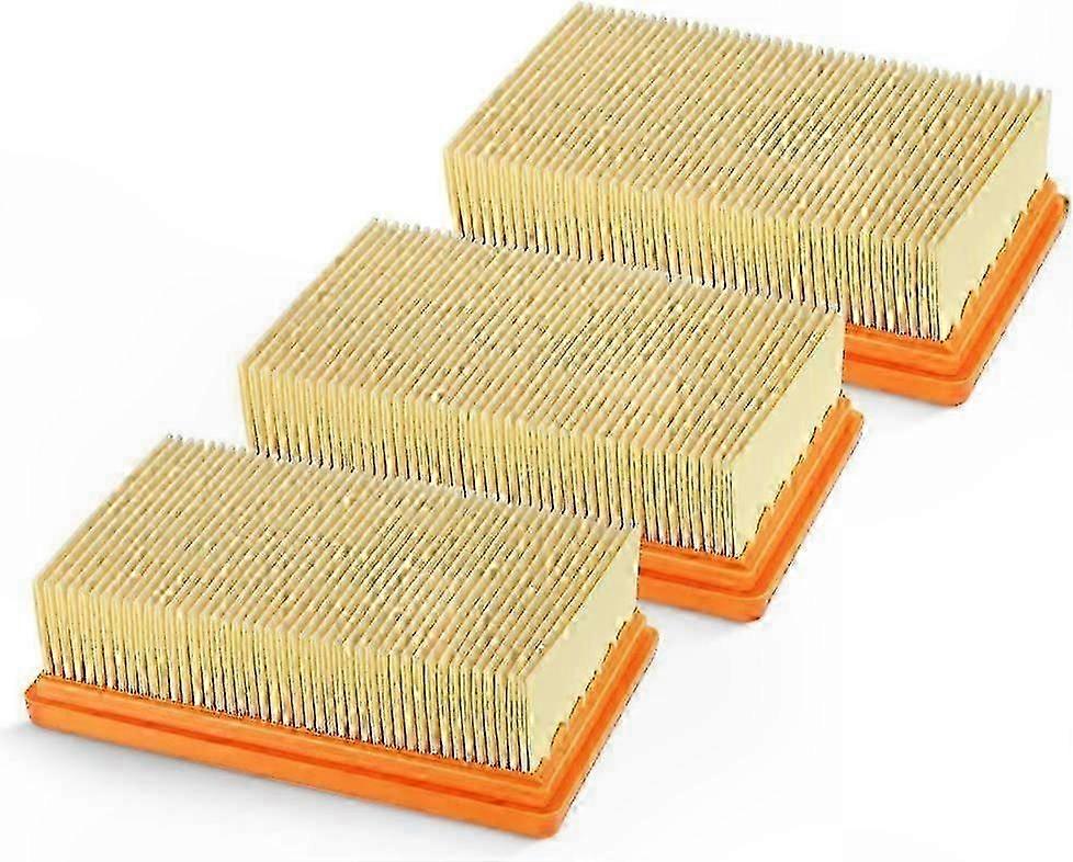 3-Pack Pleated Filters for Wet-Dry Vacuums Compatible with MV4-MV6 WD4-WD6 Models