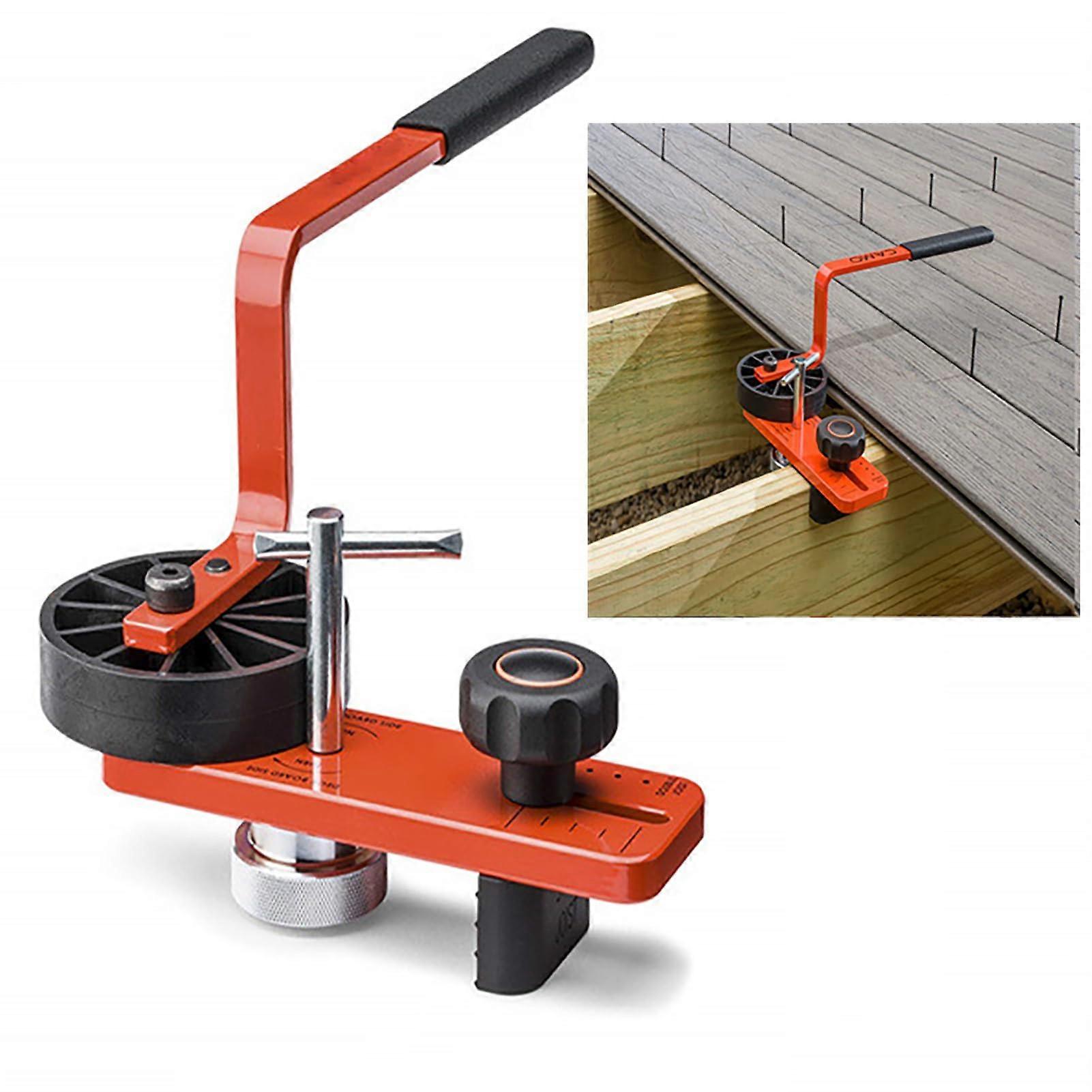 Deck Board Bender Tool Adjustable Locking Tool For Straight Deck Installation Heavy Steel Construction