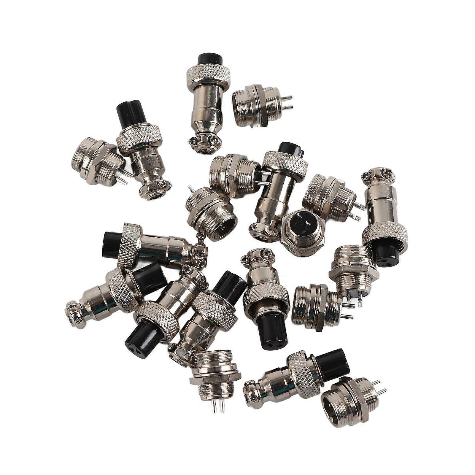 10 Set GX12 2Pin 12mm Aviation Plug Male Female Metal Socket Connector