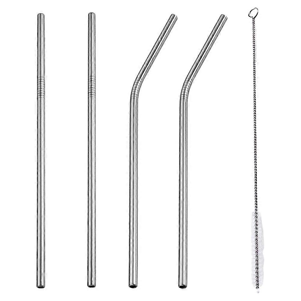 Reusable Stainless Steel Straws for Drinking with Cleaning Brushes 1Set