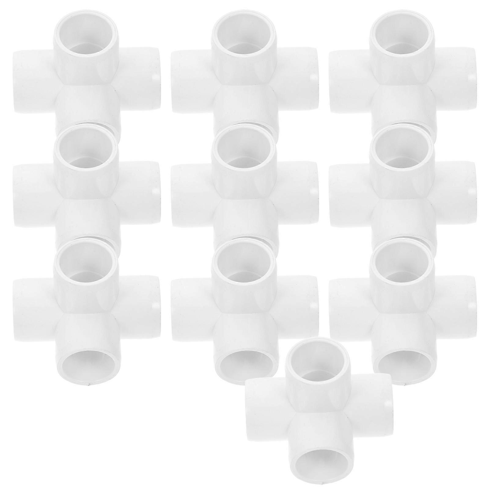 PVC Pipe Fitting Elbow for Water Pipe Connector 20Pcs White