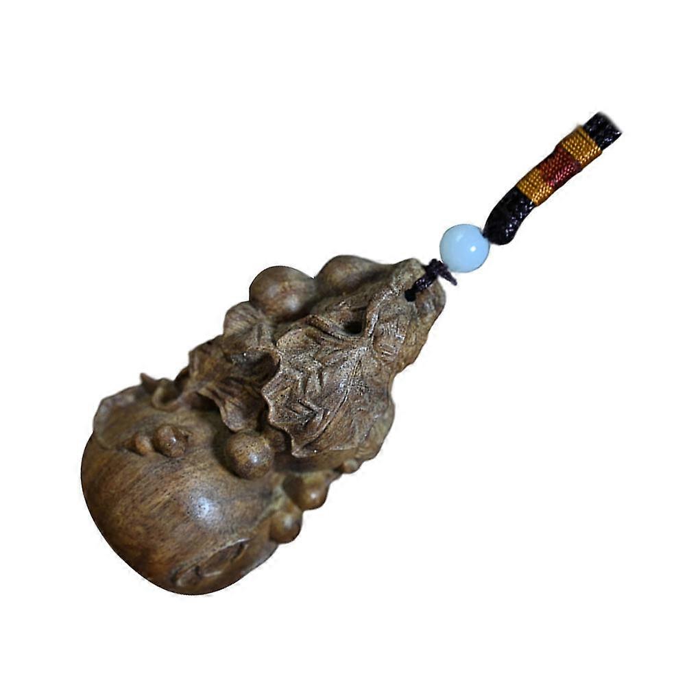 Car Hanging Ornament Gourd-Shaped Wood Pendant Multi Material Decorative Use for Diy 1Set