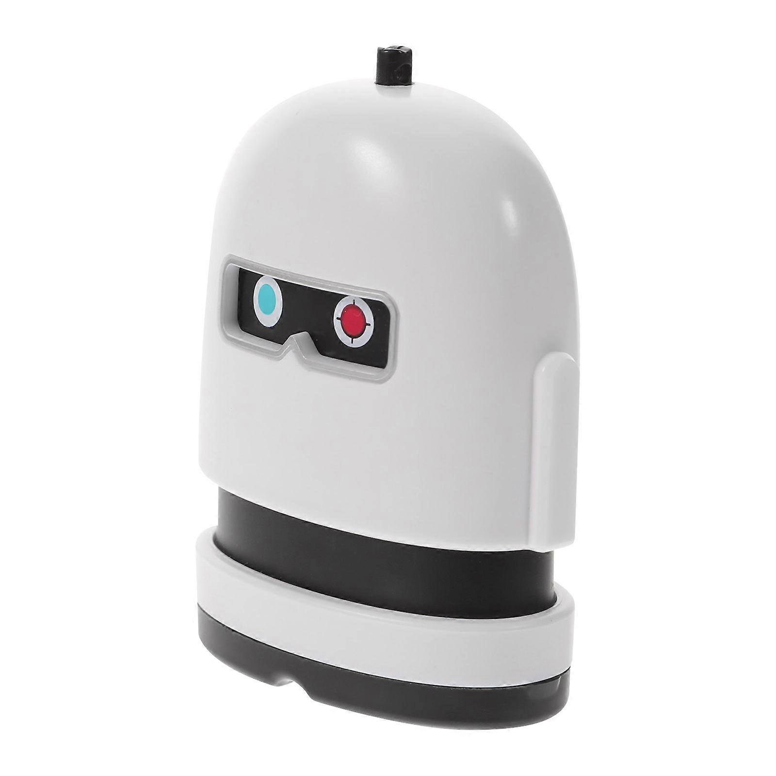 Clothing Name Stamp Robot Shape for Kids Use 2Pcs White Plastic Maker
