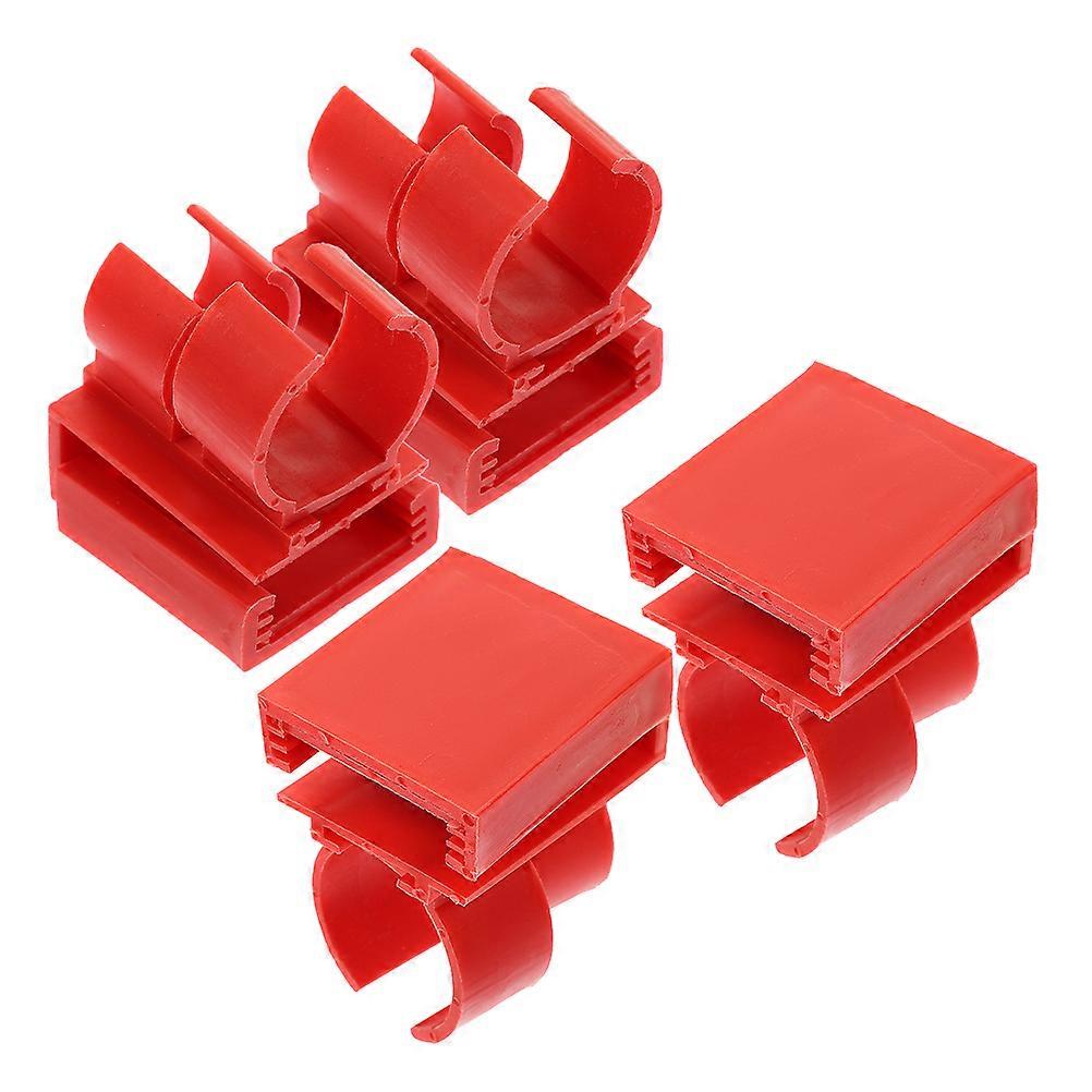 16Pcs Aquarium LED Light Holders for Stable Mounting Red ABS Clips