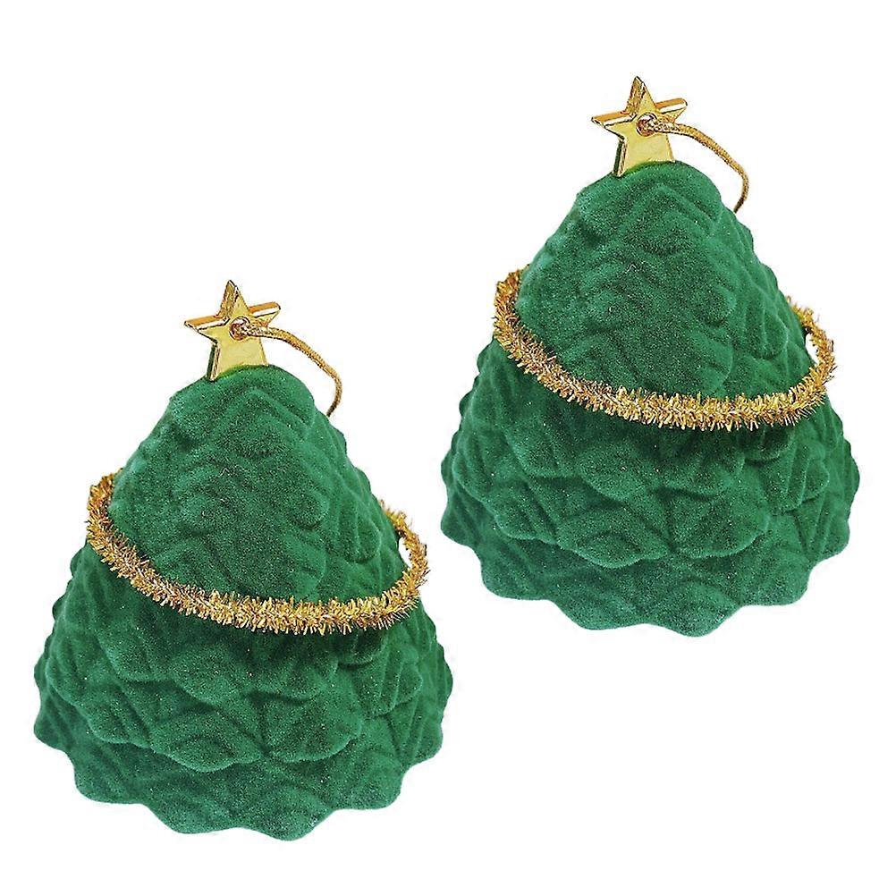 Earrings Storage Cases Xmas Tree Ring Box for Storage 14Pcs Package