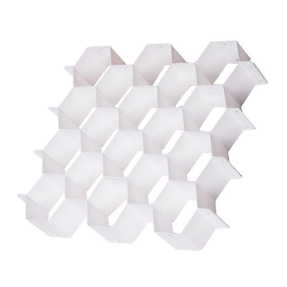 Organizer Tray with Dividers Honeycomb Storage Grid for Study Room White Pp Reliable 1Pc