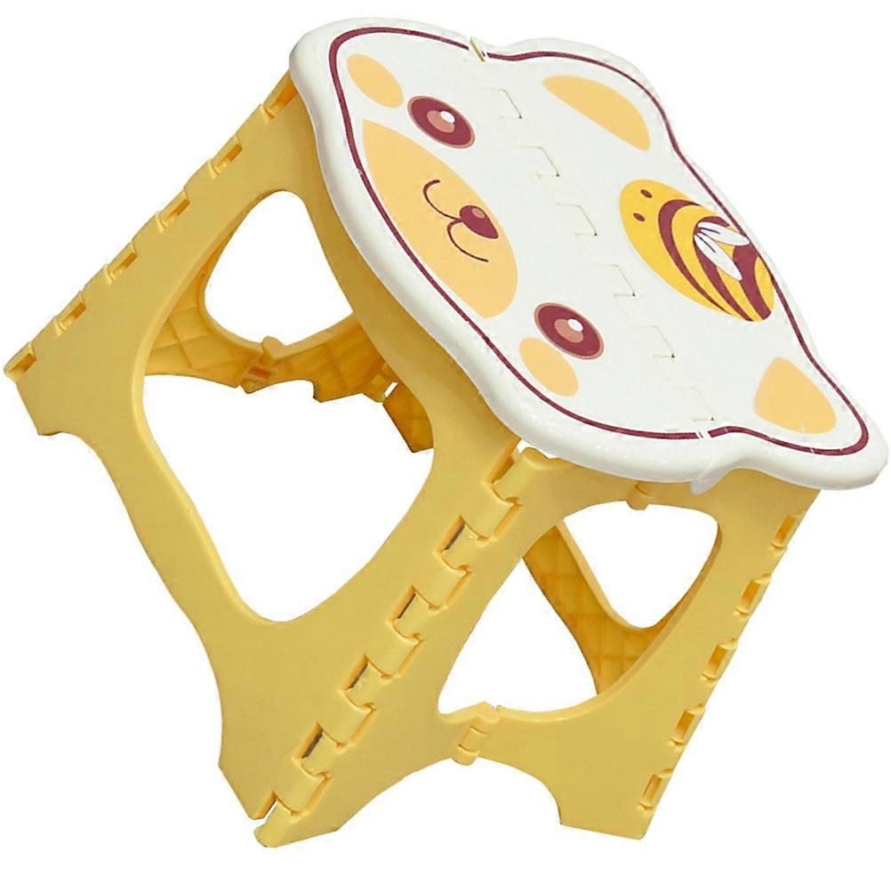 Folding Stool Outdoor Chair for Fishing Use with 1Pcs Yellow Cartoon Style