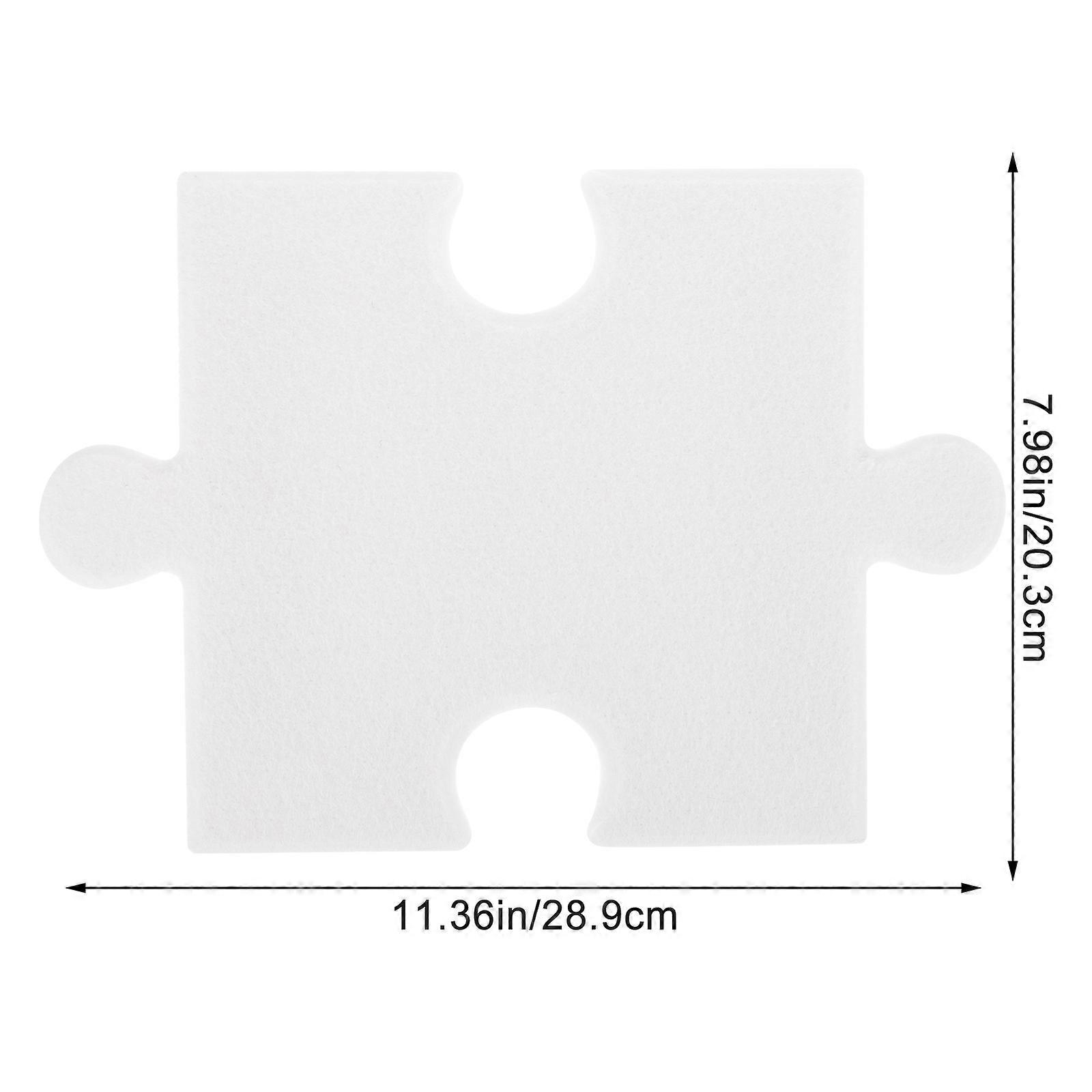 Key Keeper Puzzle Shape Decorative Felt Board Office Home School White Felt Bulletin Board 1Set