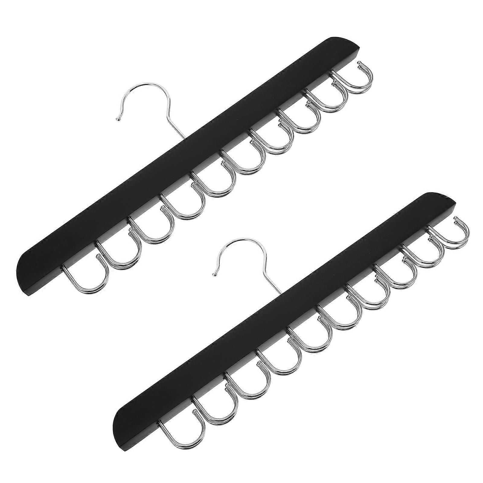 Foldable Bra Organizer Hanger for Closet Wood Material with 8Pcs Hooks