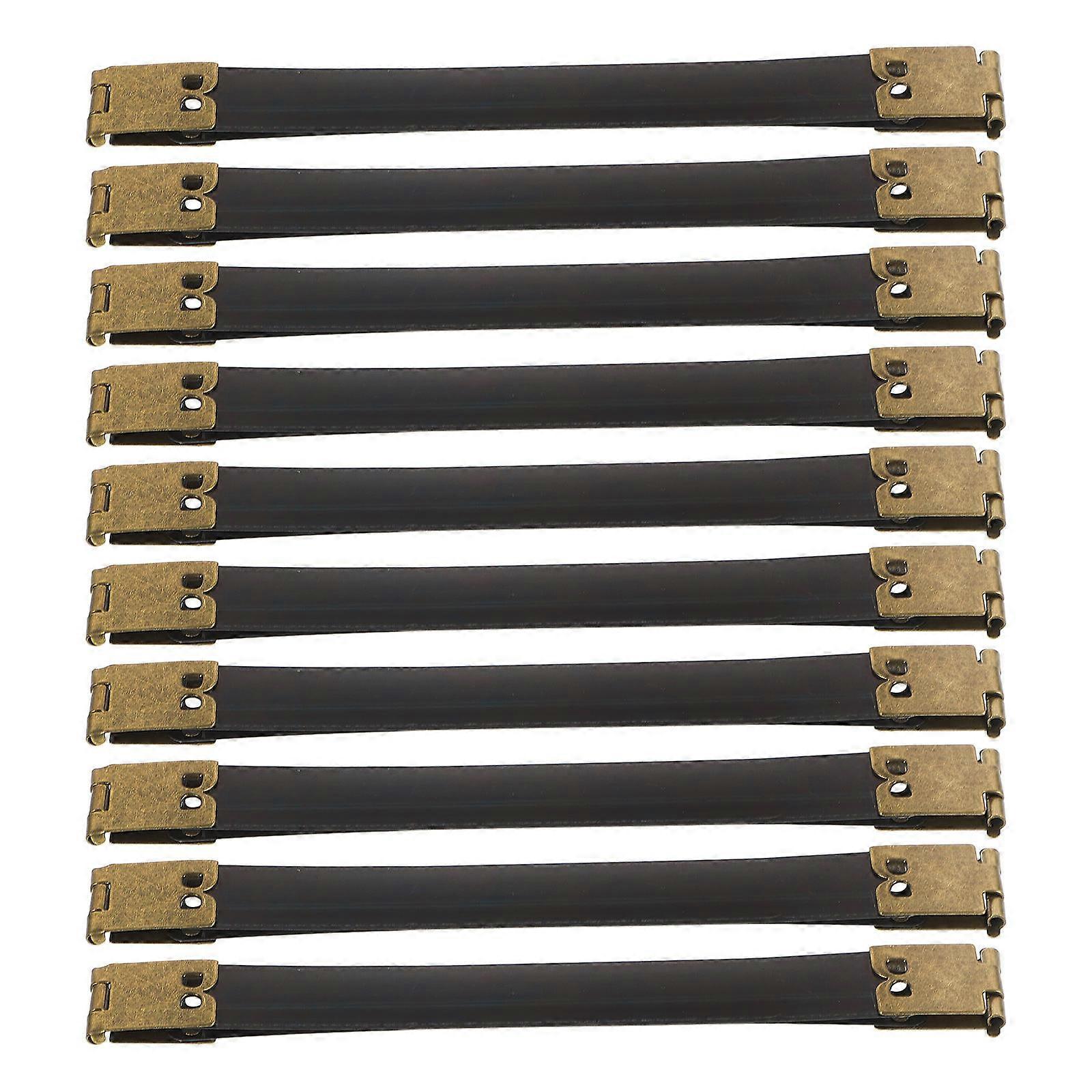 Light Brown Metal Replacement Handbag Flex Frame for Sewing 10Pcs