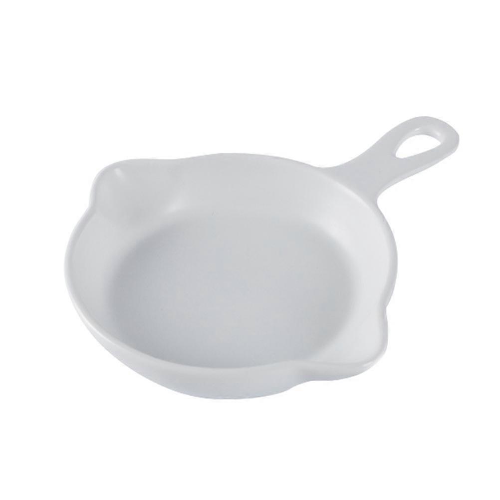 Ceramic Tableware Snack Plate for Home Dinner Use 3Pcs White