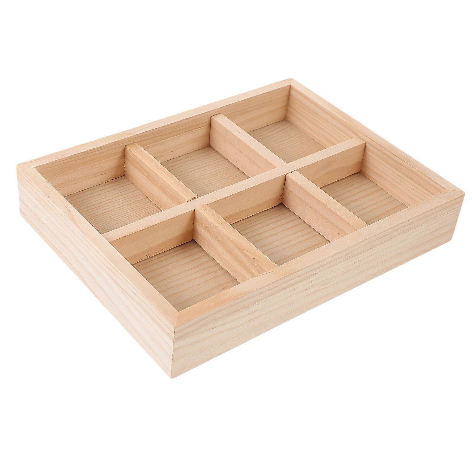 Jewelry Display Storage Tray for Organizing with 5Pcs Wooden Compartments