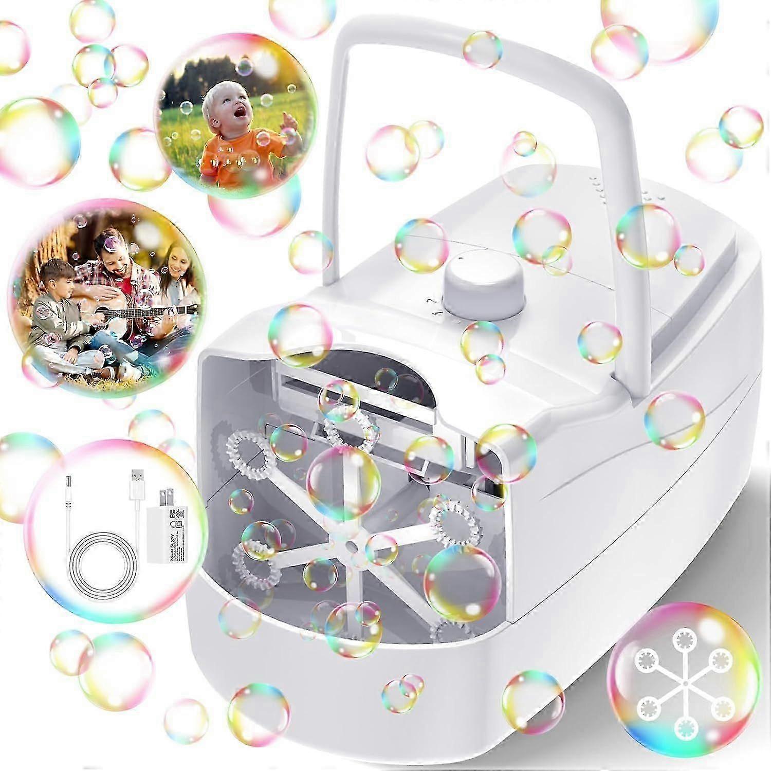 2025 Latest Model Bubble Machine, Automatic 18000+ Per Minute Big Bubbles Blower Maker fo