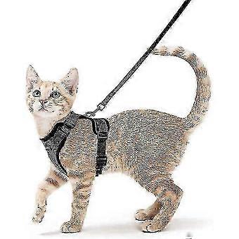 2025 Corde de traction anti-évasion pour chats Harnais de poitrine spécial pour chats Corde de traction pour la poitrine et le dos des petits chiens, 2024 Ping