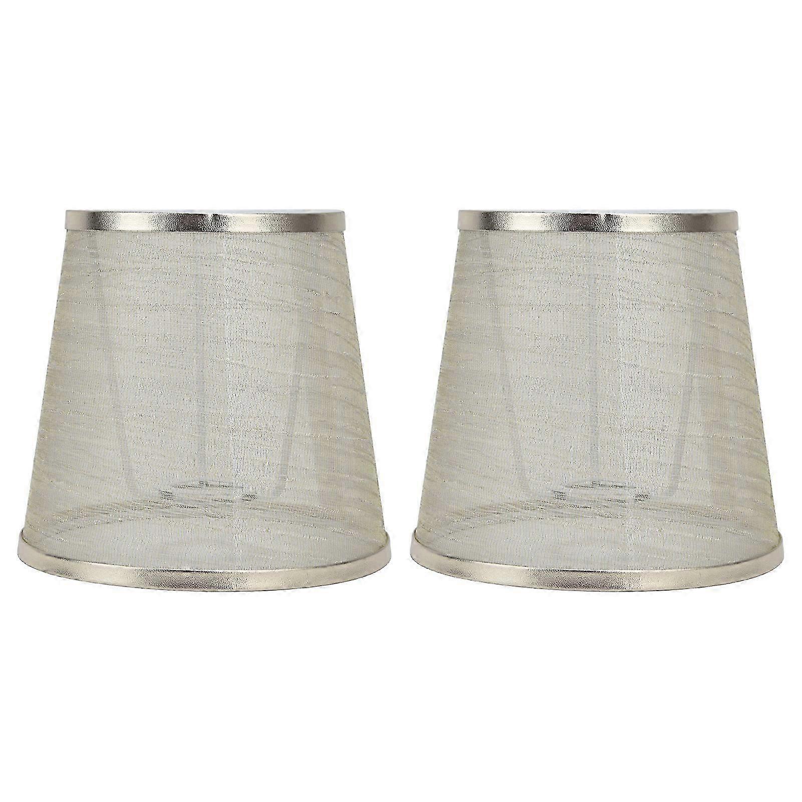 2PCS E14 Table Lamp Shade Cotton Gauze Lampshade for Bedroom and Home