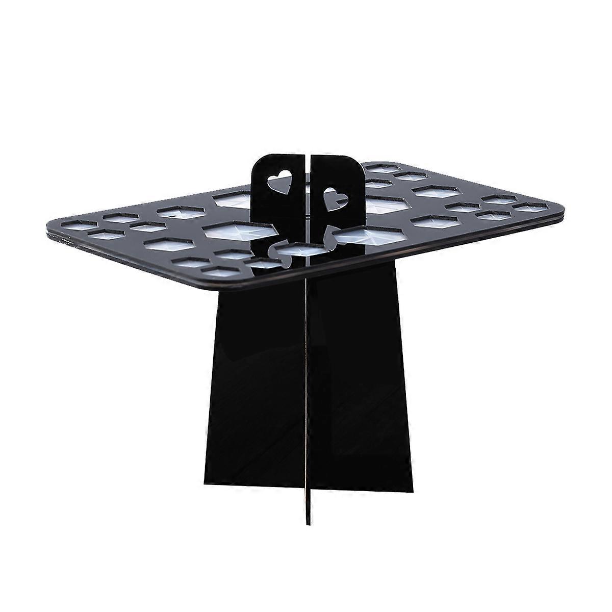 Black Makeup Brush Holder for Air Drying 3Pcs Folding Collapsible Tree