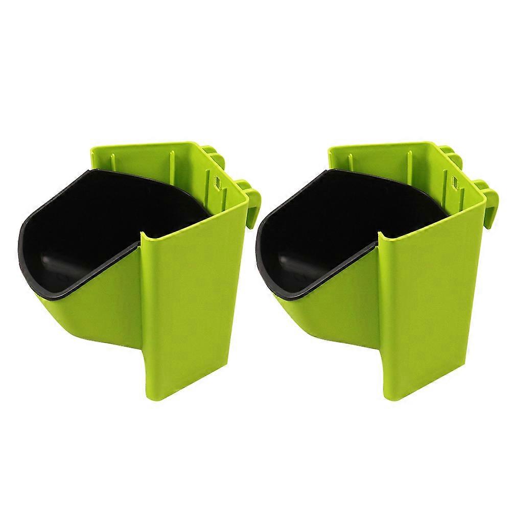 Stackable Flowerpot Vertical Planter for Planting 2Pcs Green Plastic Pots